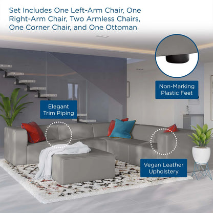 Mingle Vegan Leather 6-Piece Furniture Set