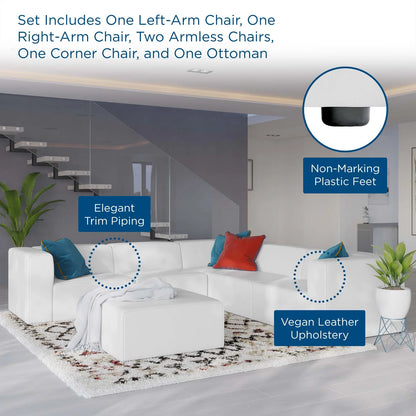 Mingle Vegan Leather 6-Piece Furniture Set