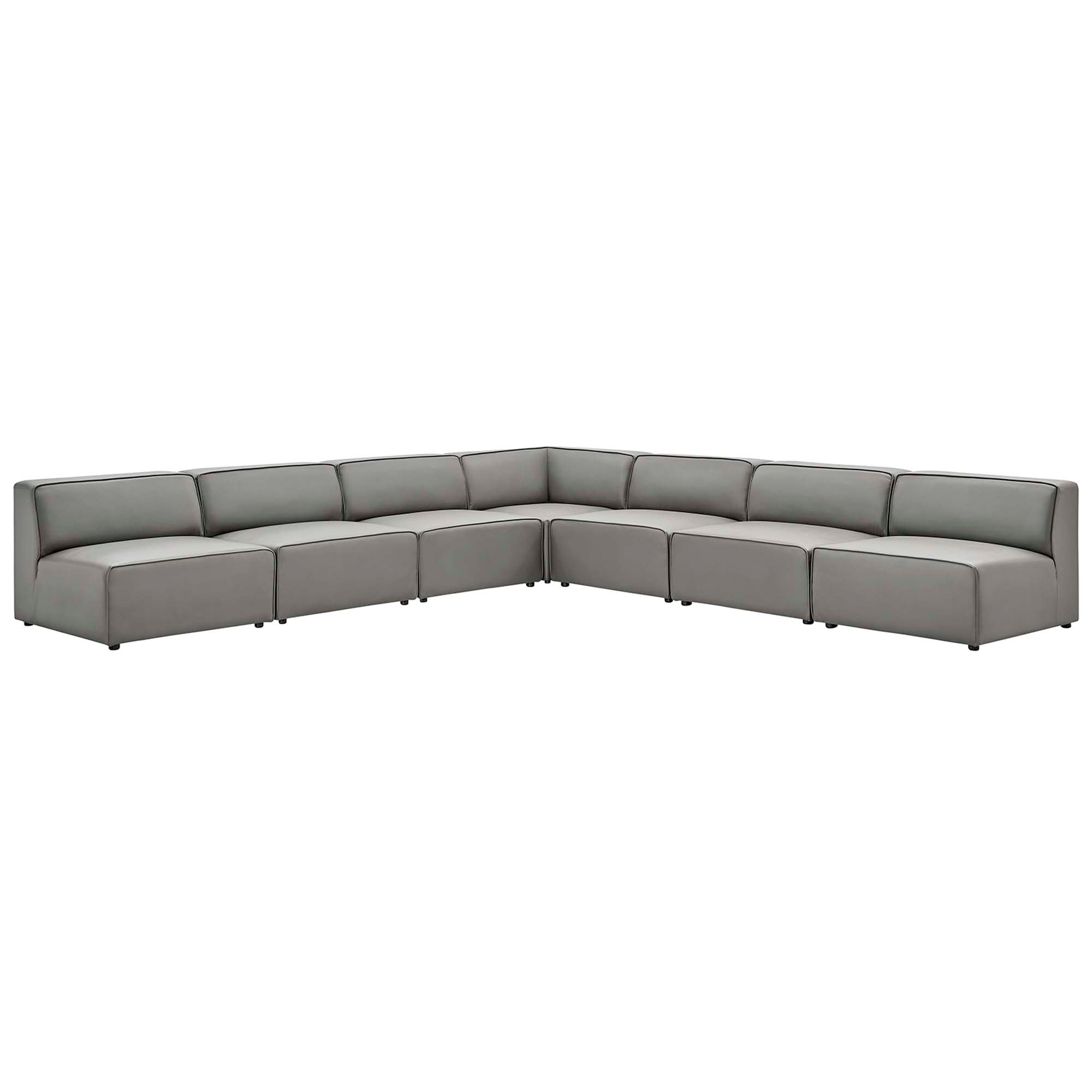 Mingle Vegan Leather 7-Piece Sectional Sofa