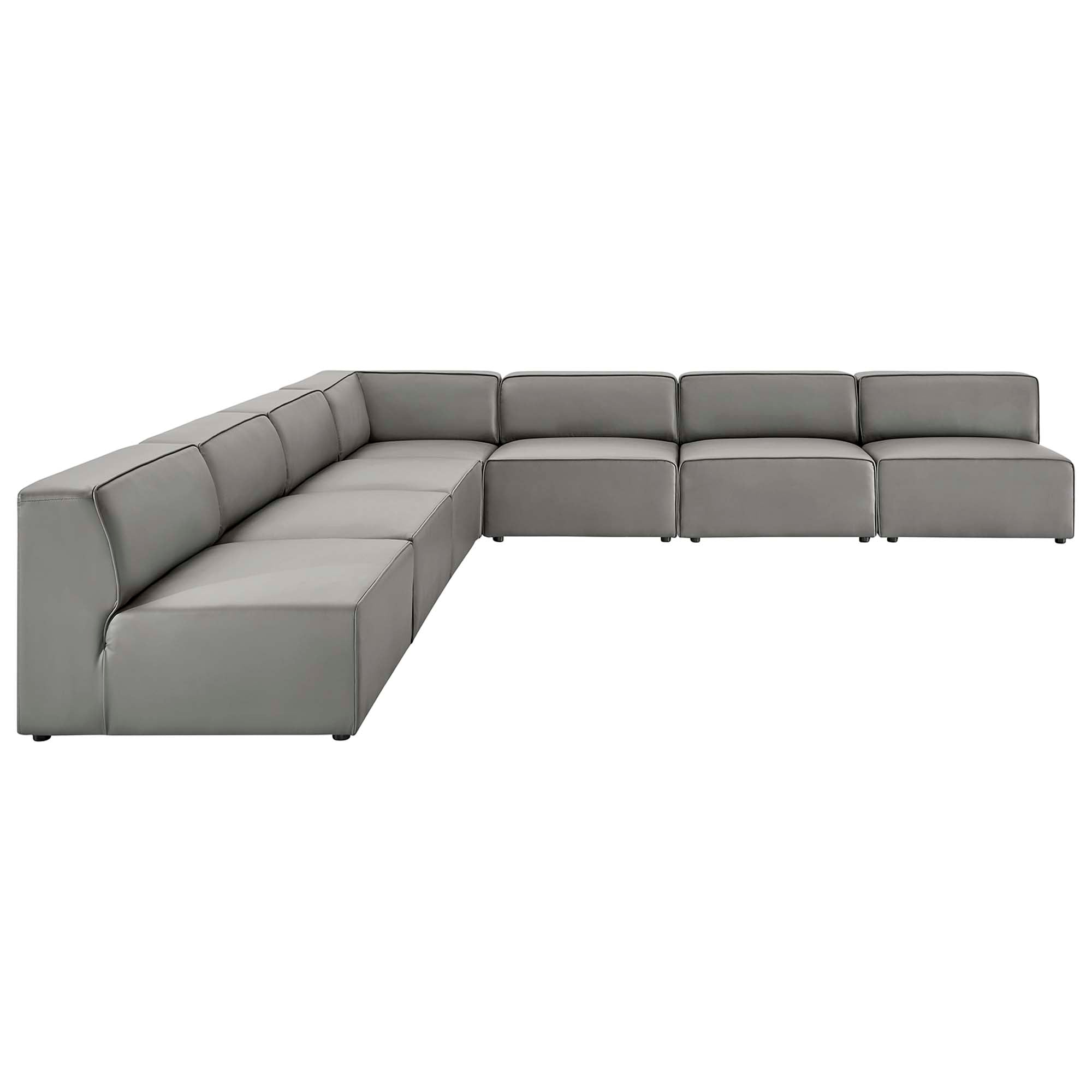 Mingle Vegan Leather 7-Piece Sectional Sofa