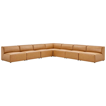 Mingle Vegan Leather 7-Piece Sectional Sofa