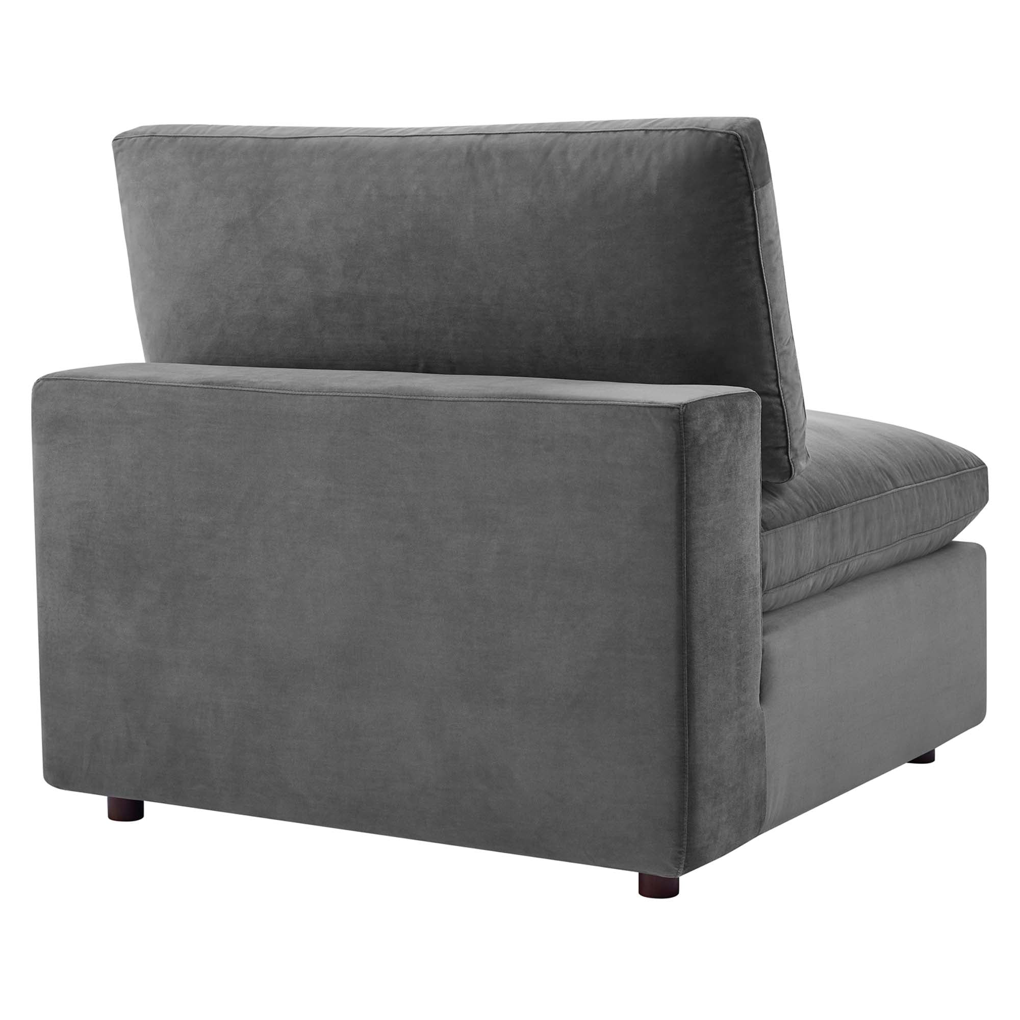 Commix Down Filled Overstuffed Performance Velvet 3-Seater Sofa