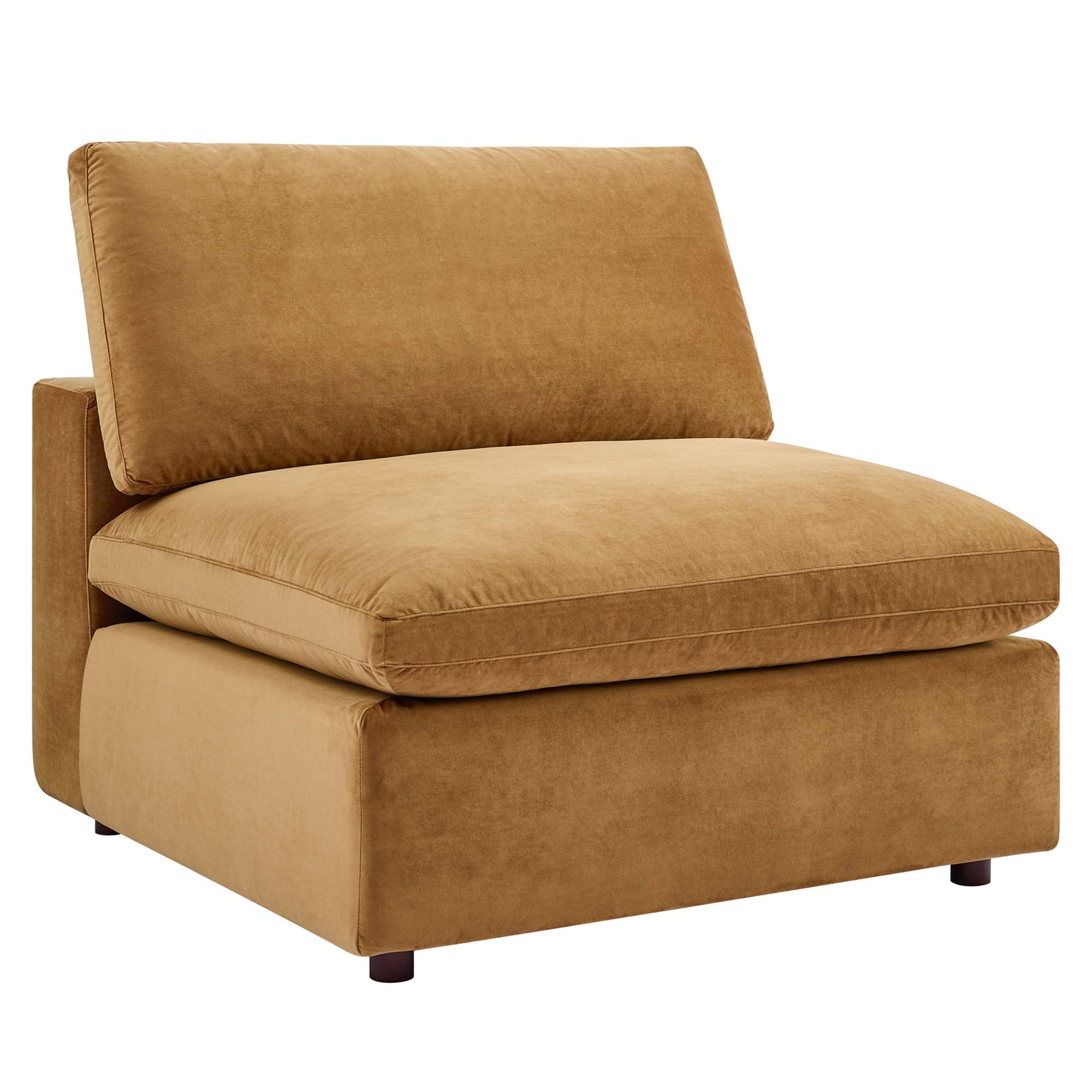 Commix Down Filled Overstuffed Performance Velvet 4-Seater Sofa