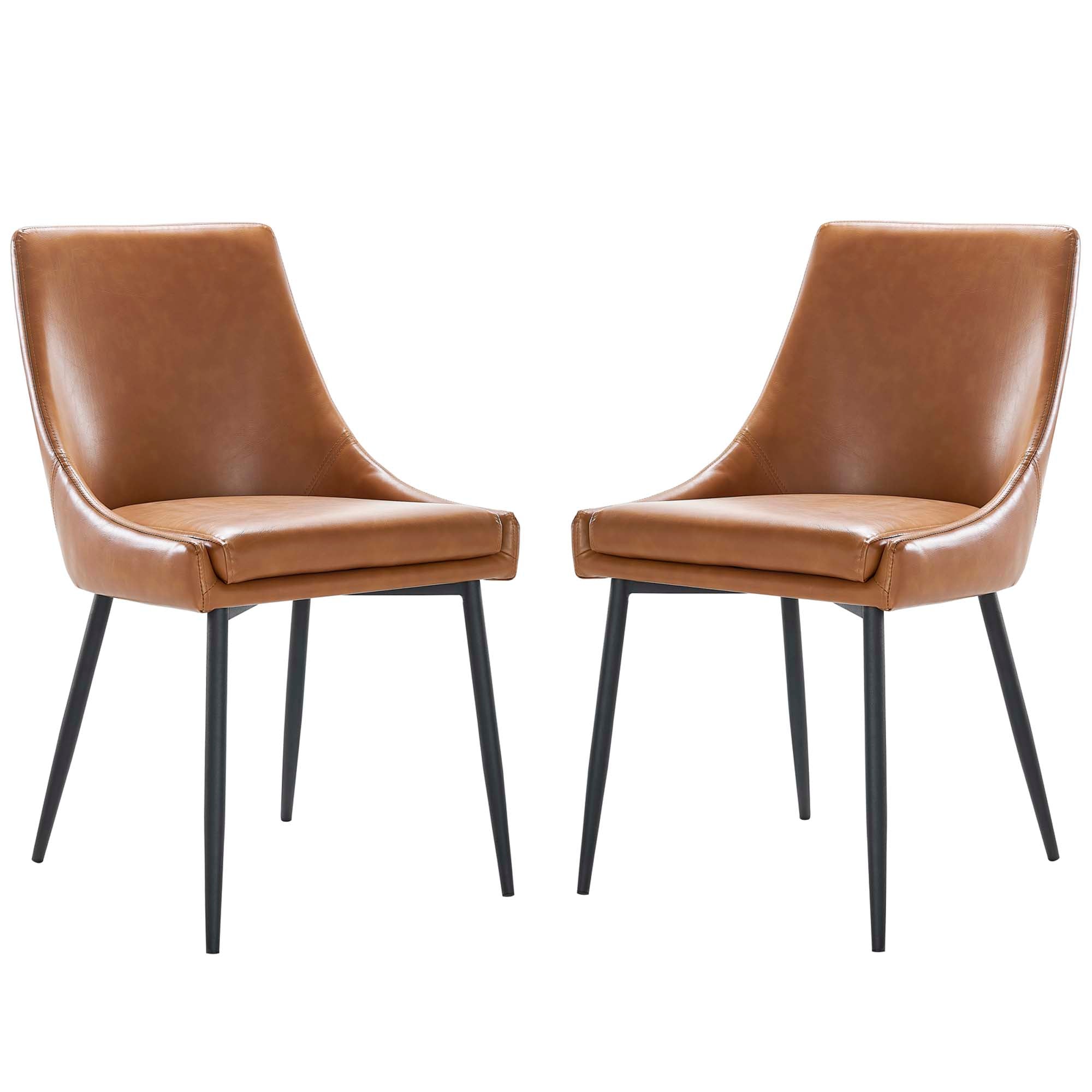 Viscount Vegan Leather Dining Chairs - Set of 2