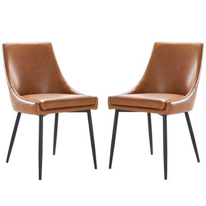 Viscount Vegan Leather Dining Chairs - Set of 2