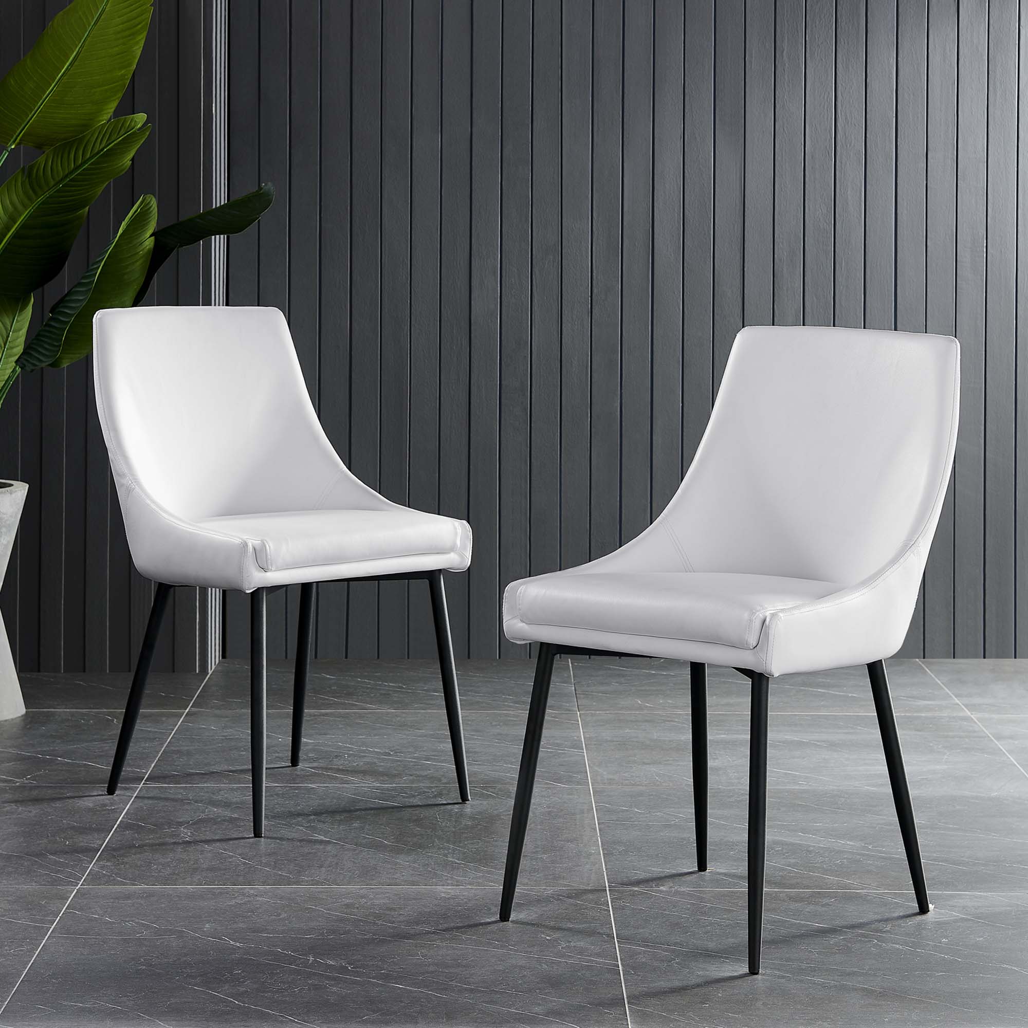 Viscount Vegan Leather Dining Chairs - Set of 2