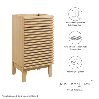 Render 18" Bathroom Vanity Cabinet (Sink Basin Not Included)