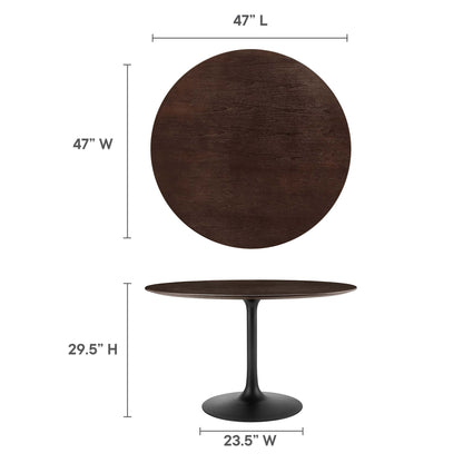 Lippa 48" Round Wood Grain Dining Table