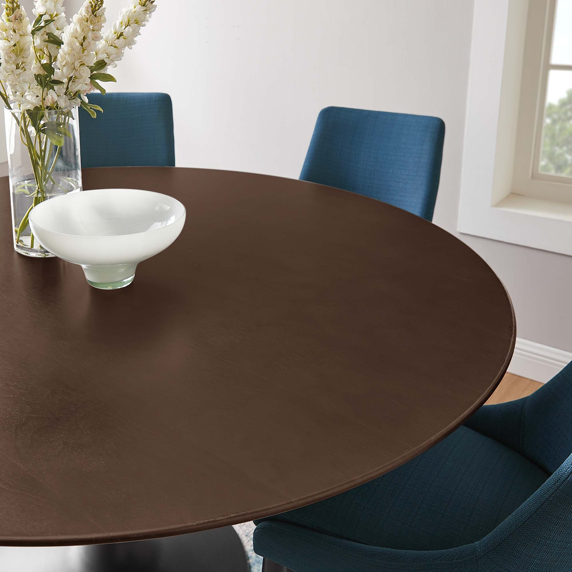 Lippa 60" Round Wood Grain Dining Table