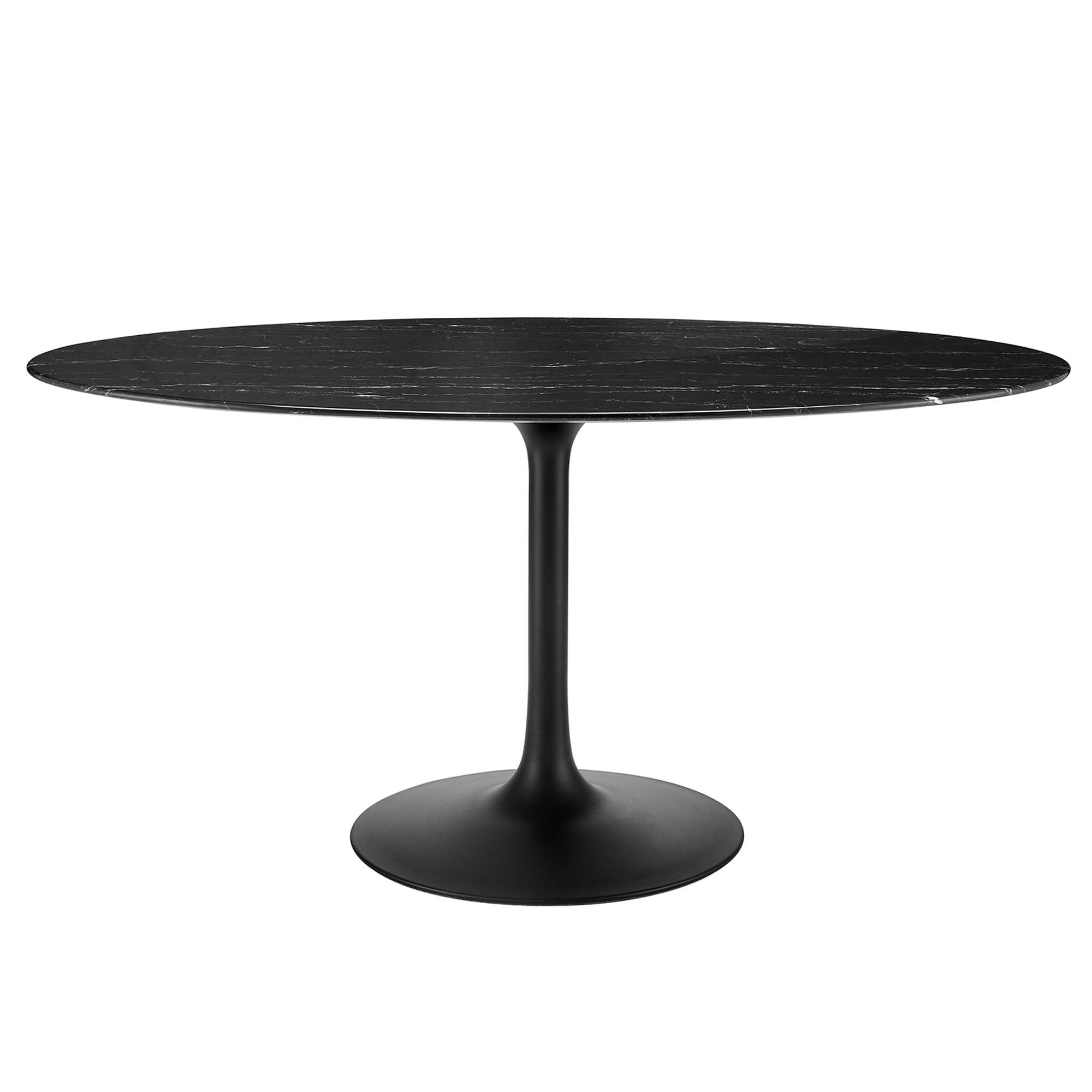 Lippa 60" Oval Artificial Marble Dining Table