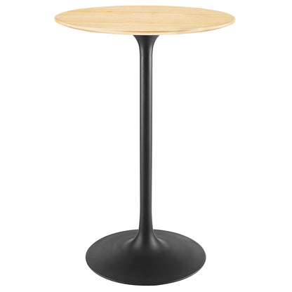 Lippa 28" Round Wood Grain Bar Table