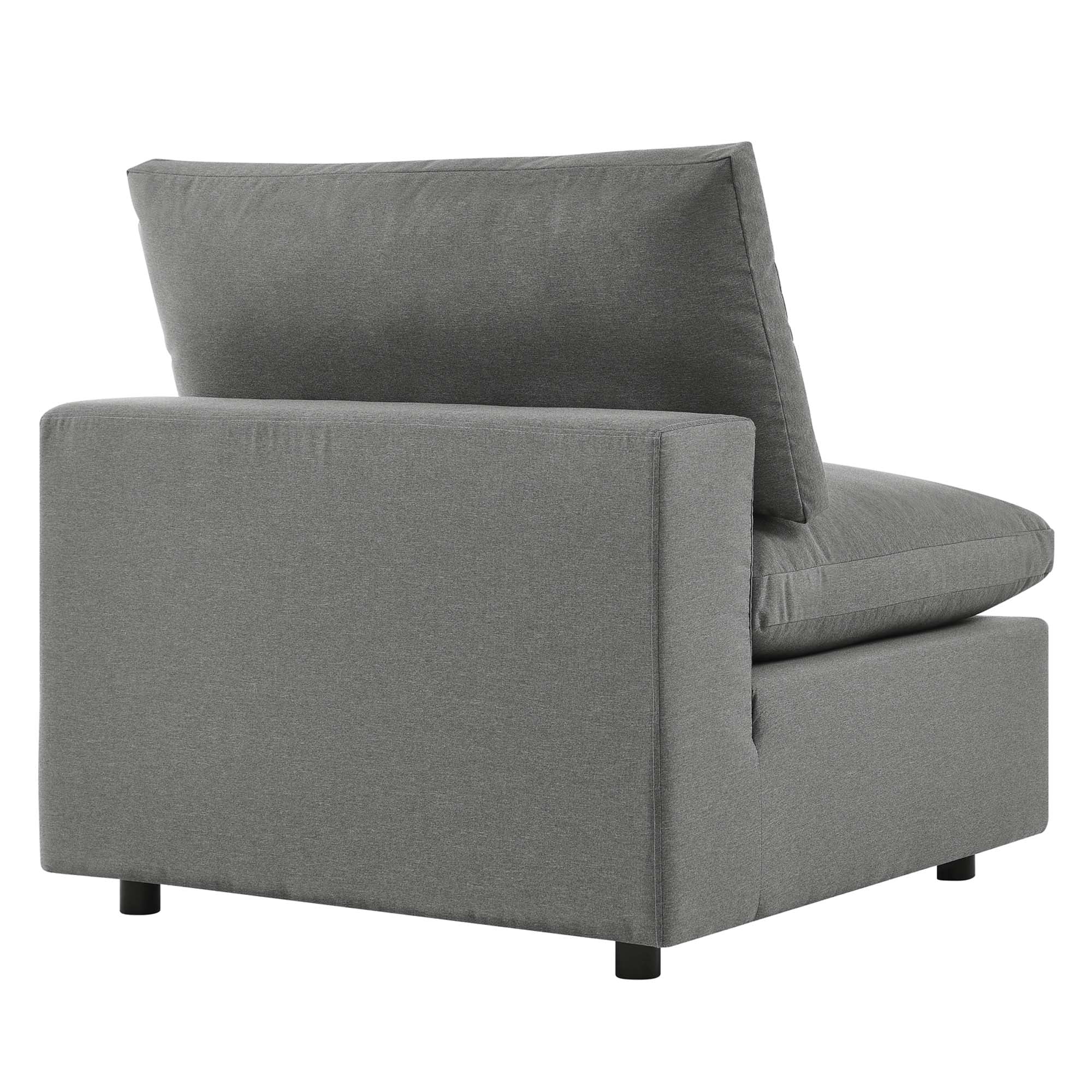 Commix Overstuffed Outdoor Patio Armless Chair