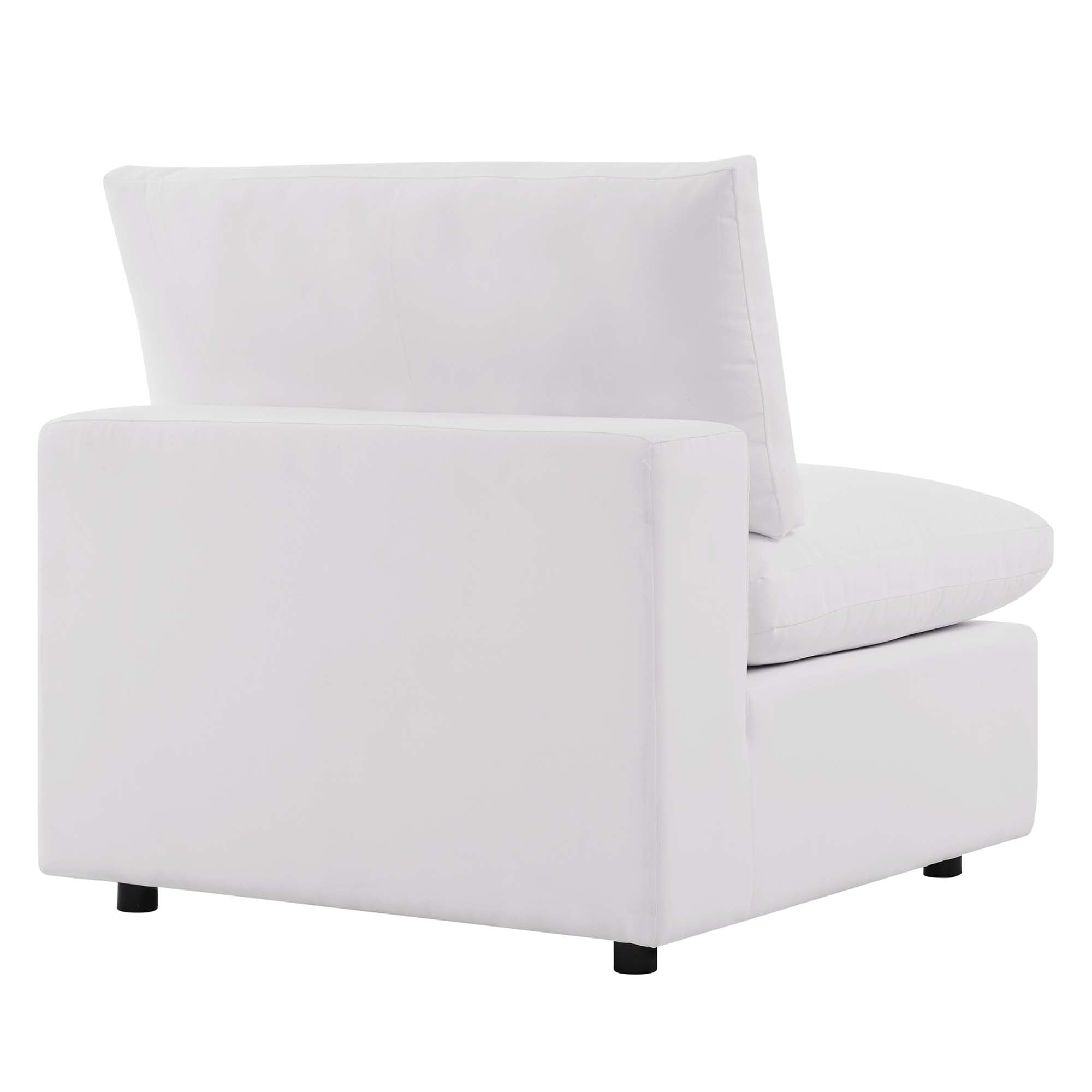 Commix Overstuffed Outdoor Patio Armless Chair