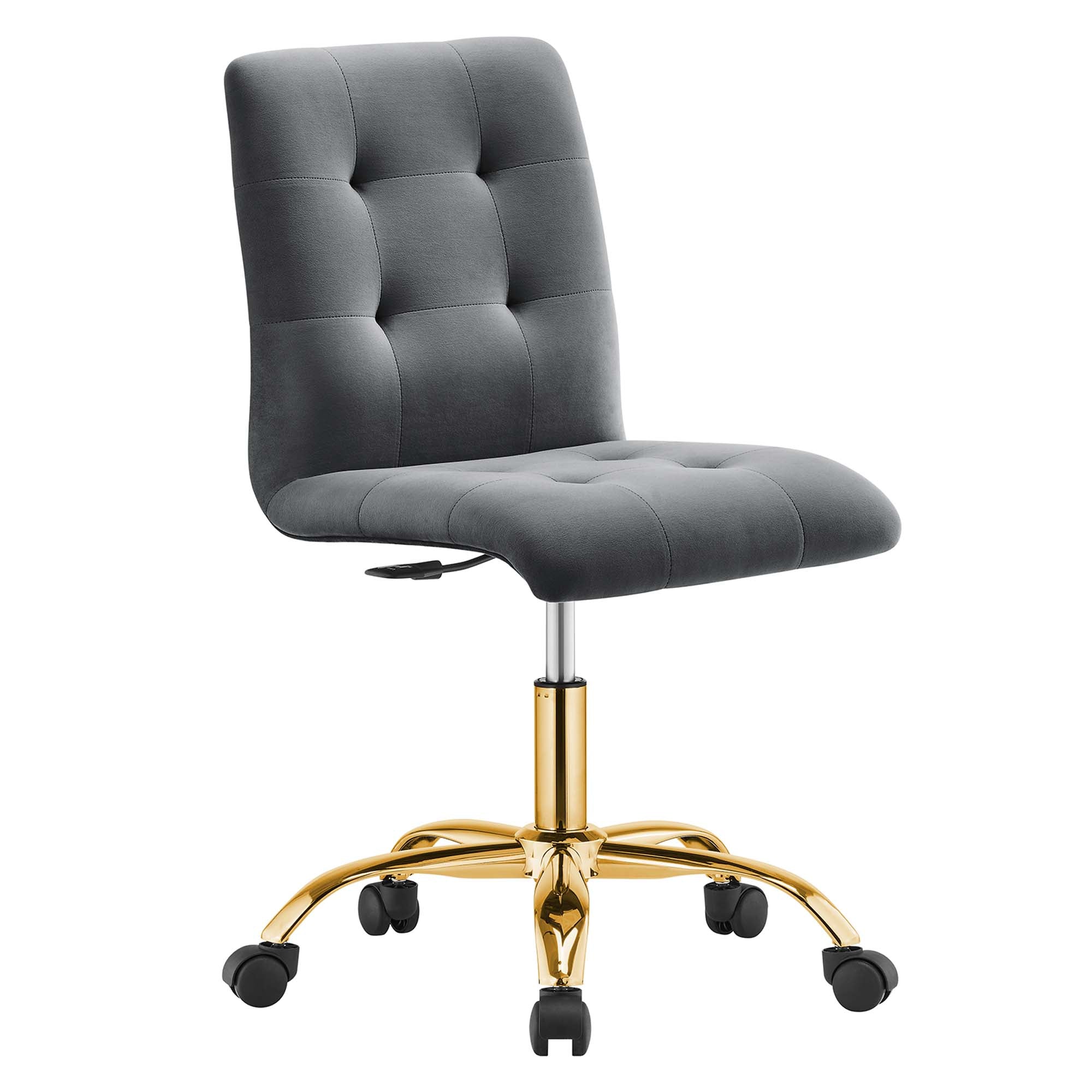 Prim Armless Performance Velvet Office Chair