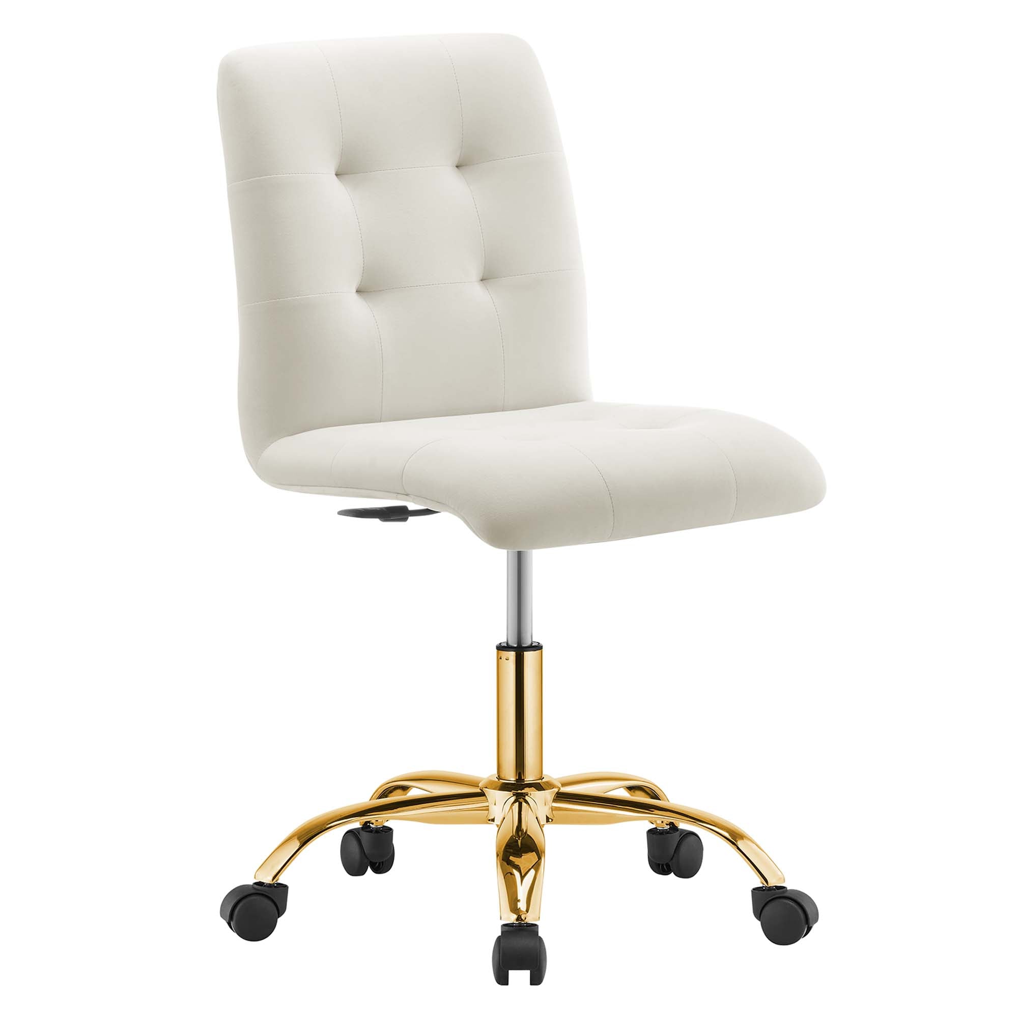 Prim Armless Performance Velvet Office Chair