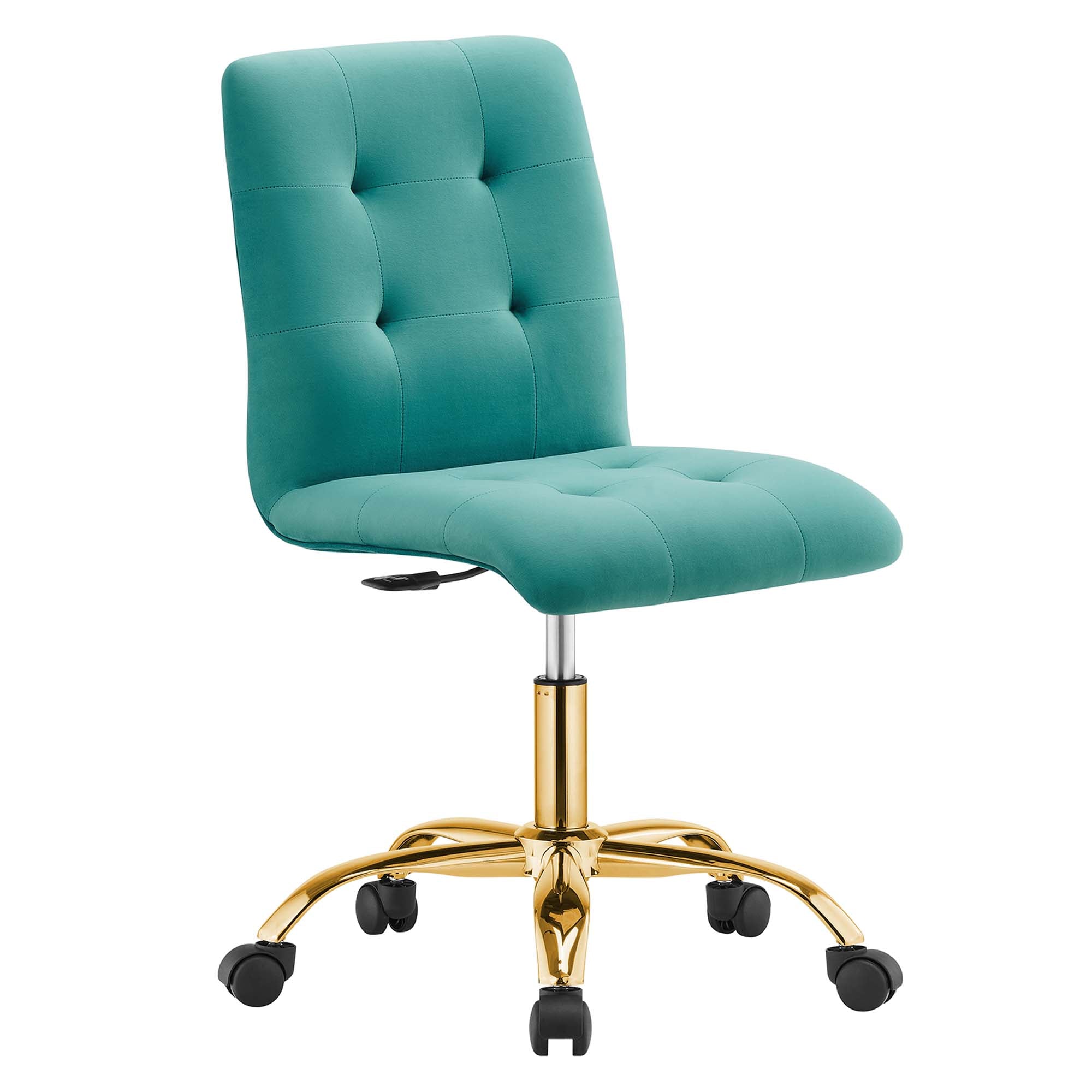 Prim Armless Performance Velvet Office Chair