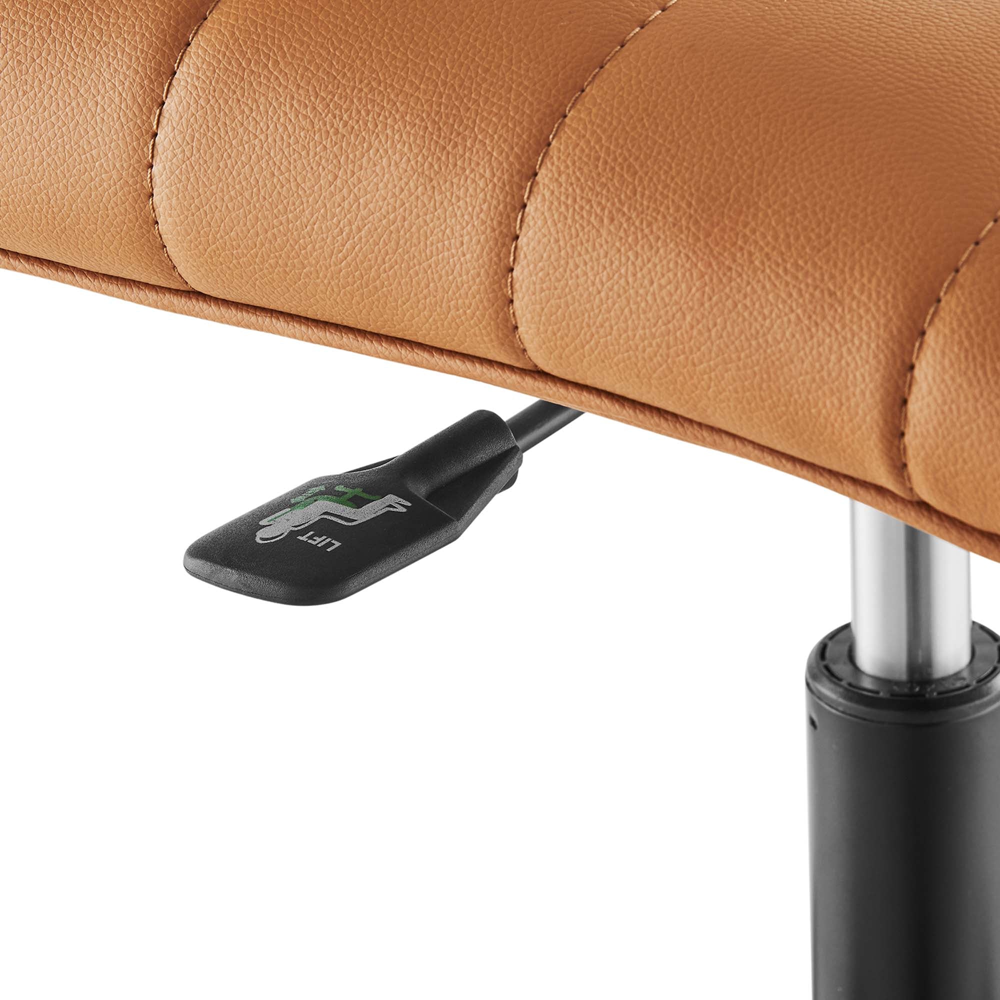 Ripple Armless Vegan Leather Office Chair