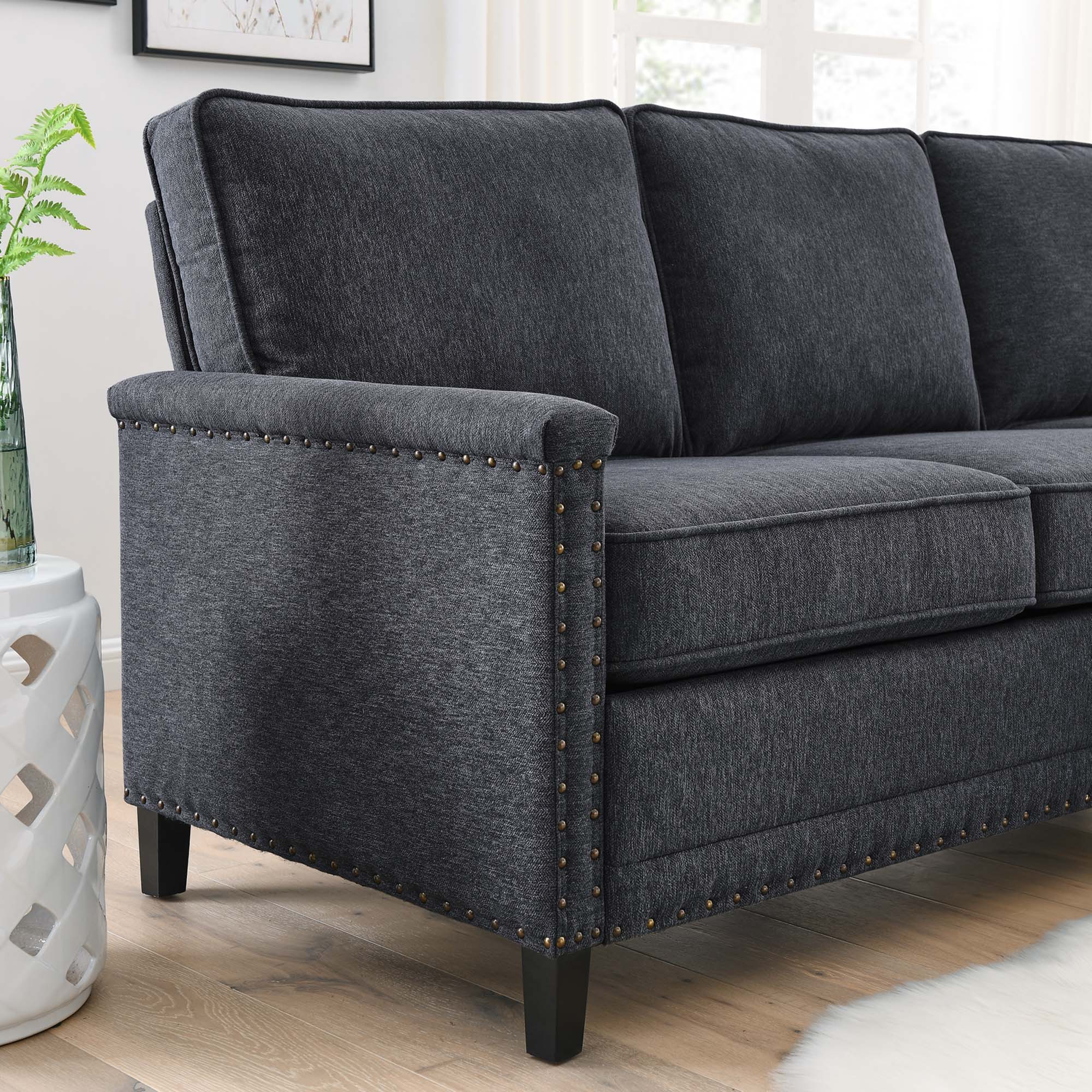 Ashton Upholstered Fabric Sectional Sofa