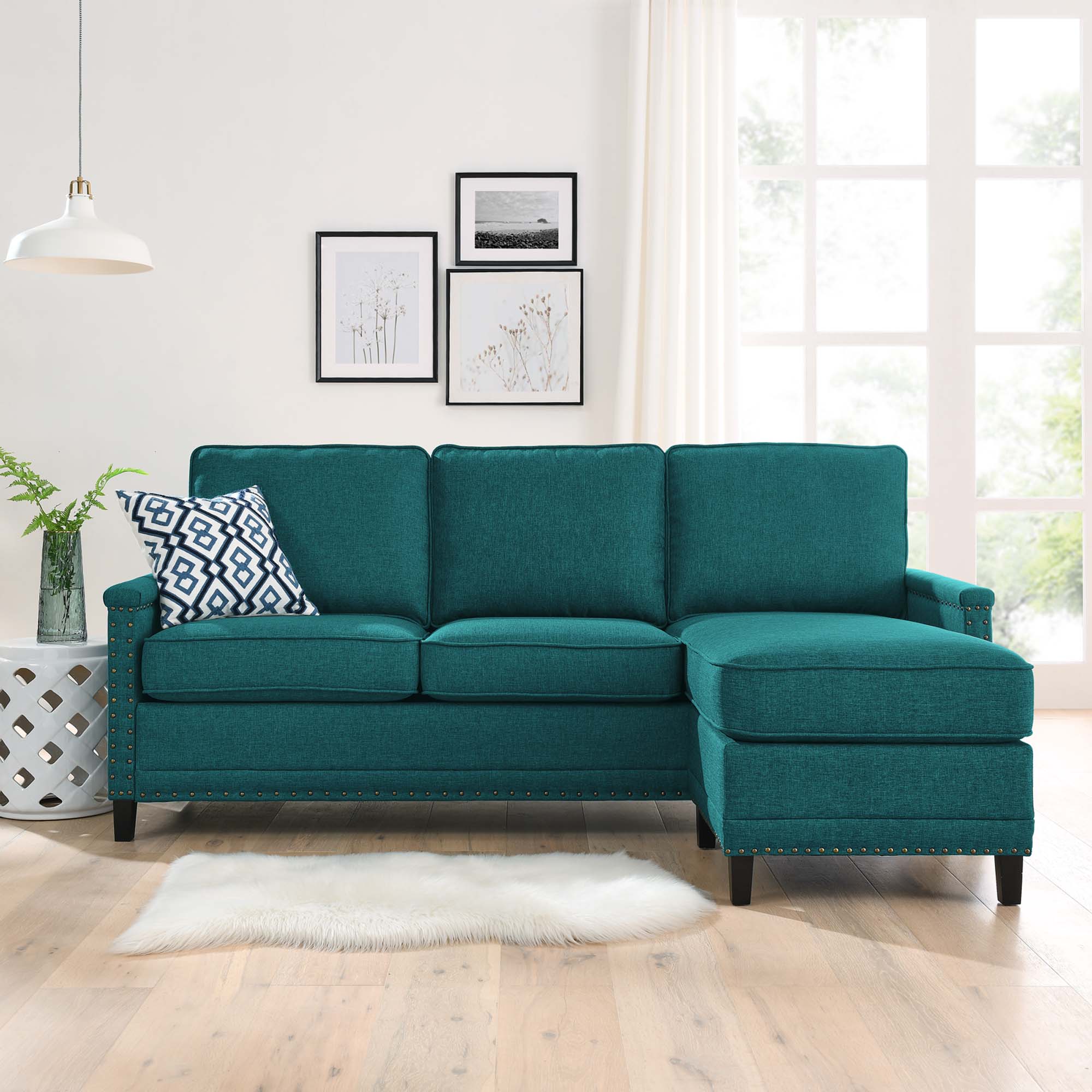 Ashton Upholstered Fabric Sectional Sofa