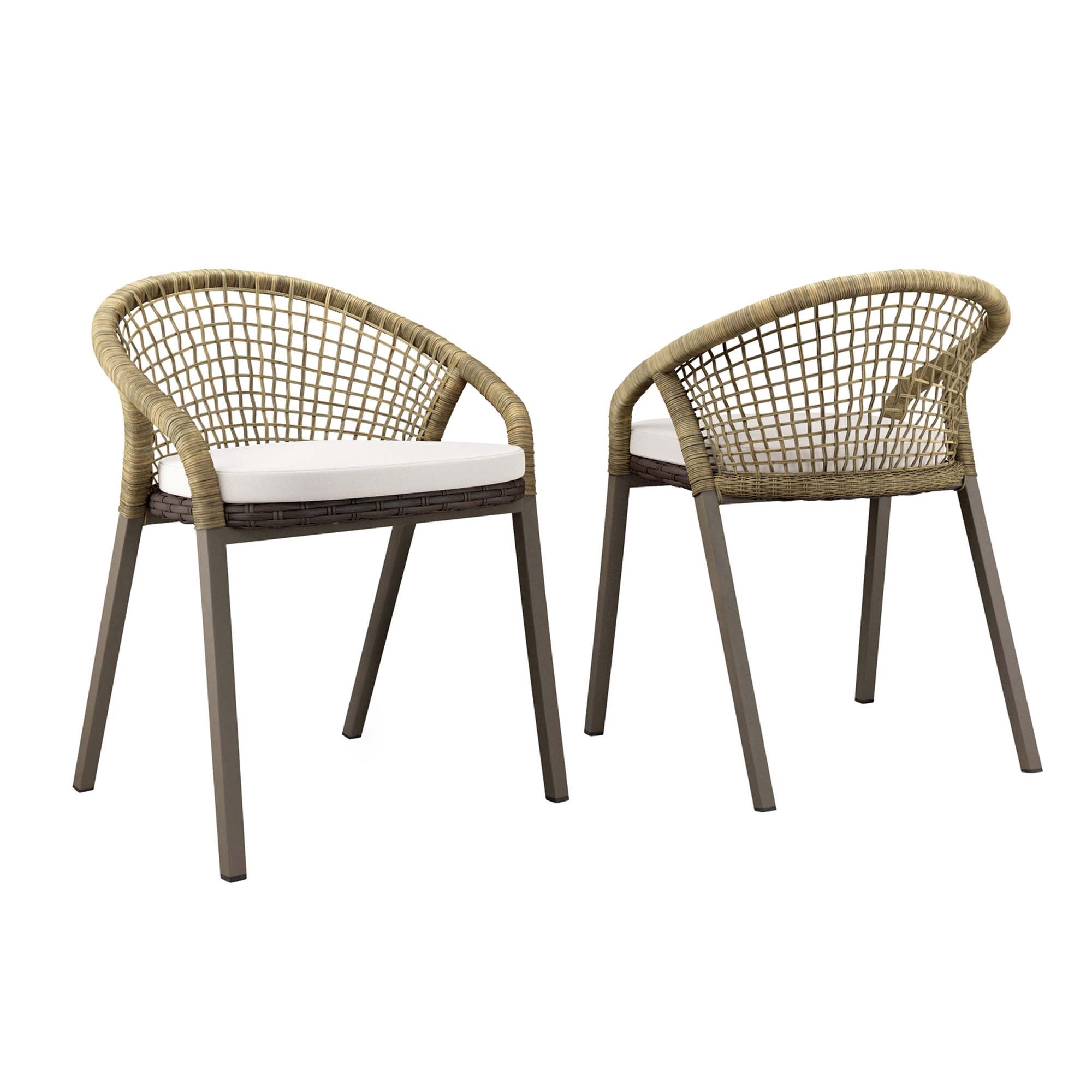 Meadow Outdoor Patio Dining Chairs Set of 2