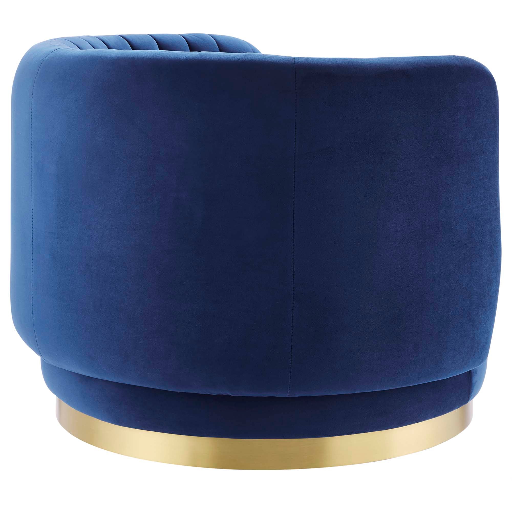 Embrace Tufted Performance Velvet Swivel Chair