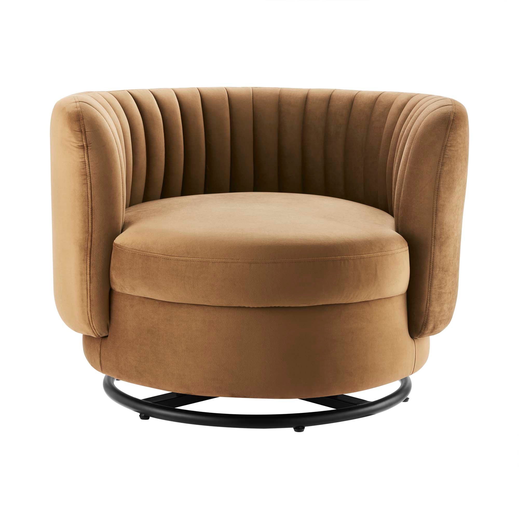 Embrace Tufted Performance Velvet Swivel Chair