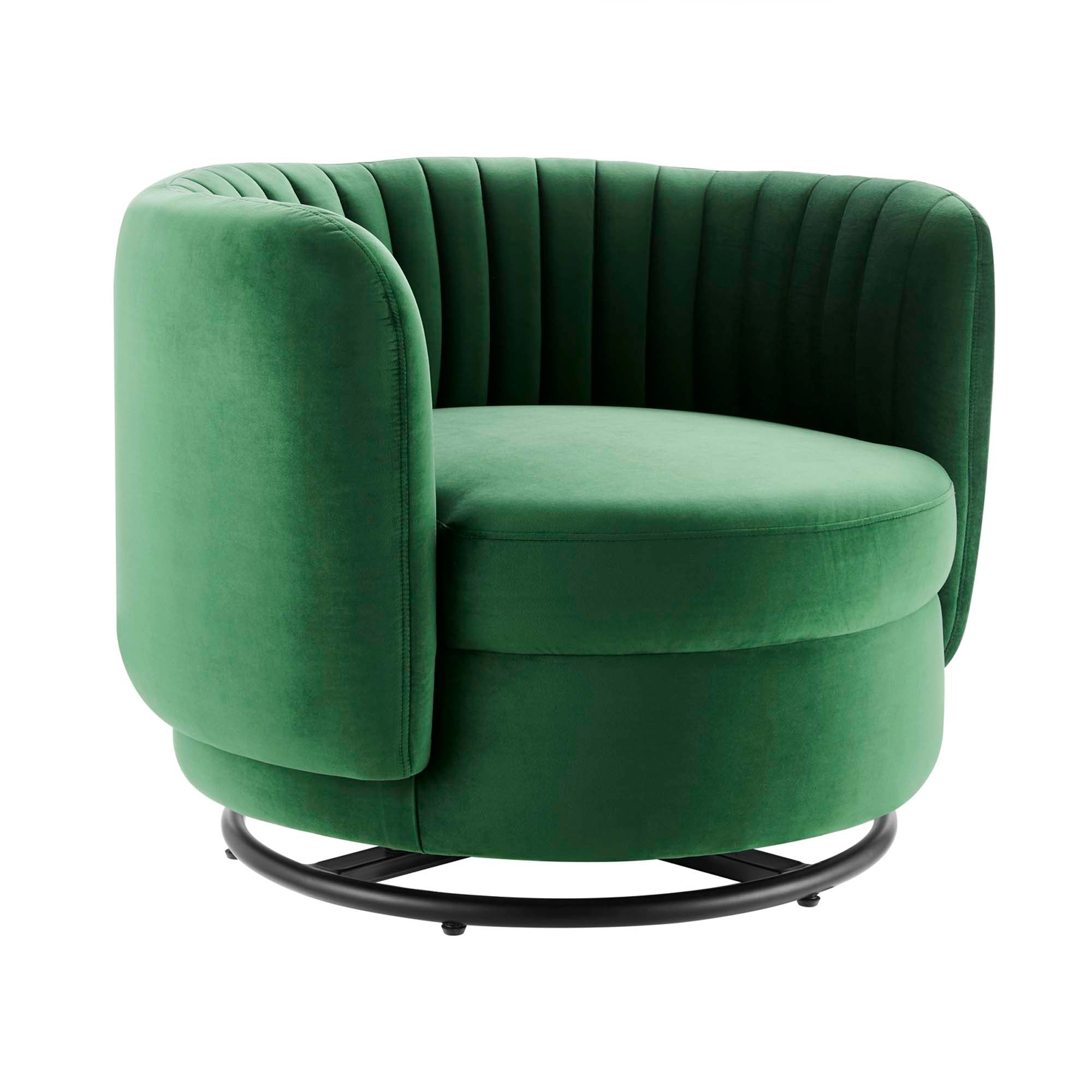 Embrace Tufted Performance Velvet Swivel Chair