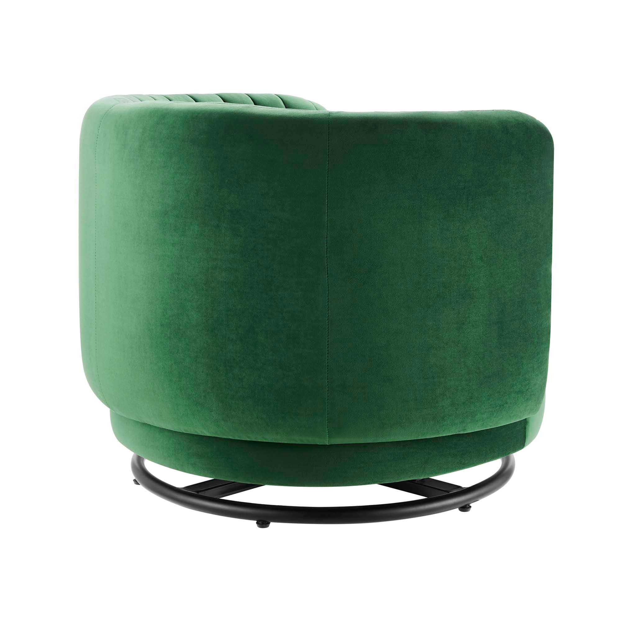 Embrace Tufted Performance Velvet Swivel Chair