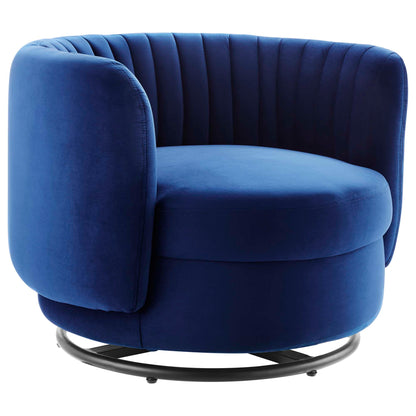 Embrace Tufted Performance Velvet Swivel Chair