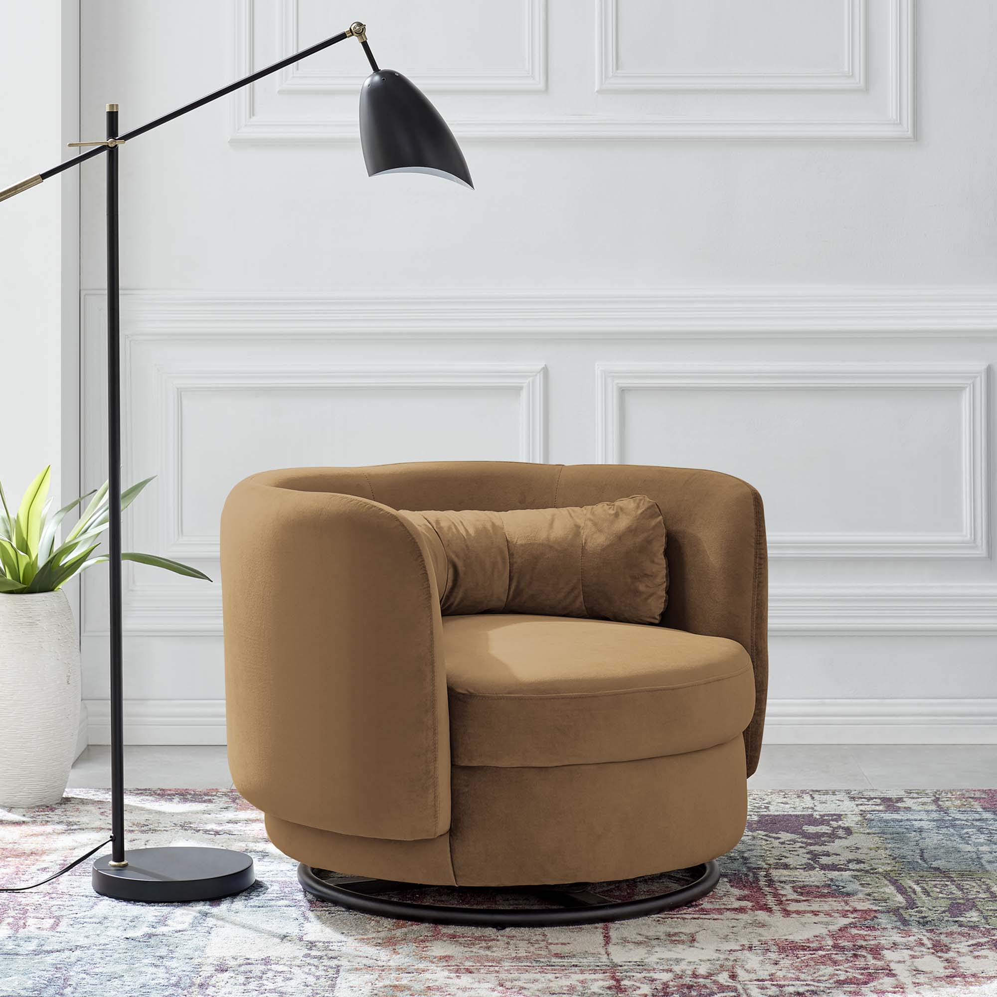 Relish Performance Velvet Swivel Chair