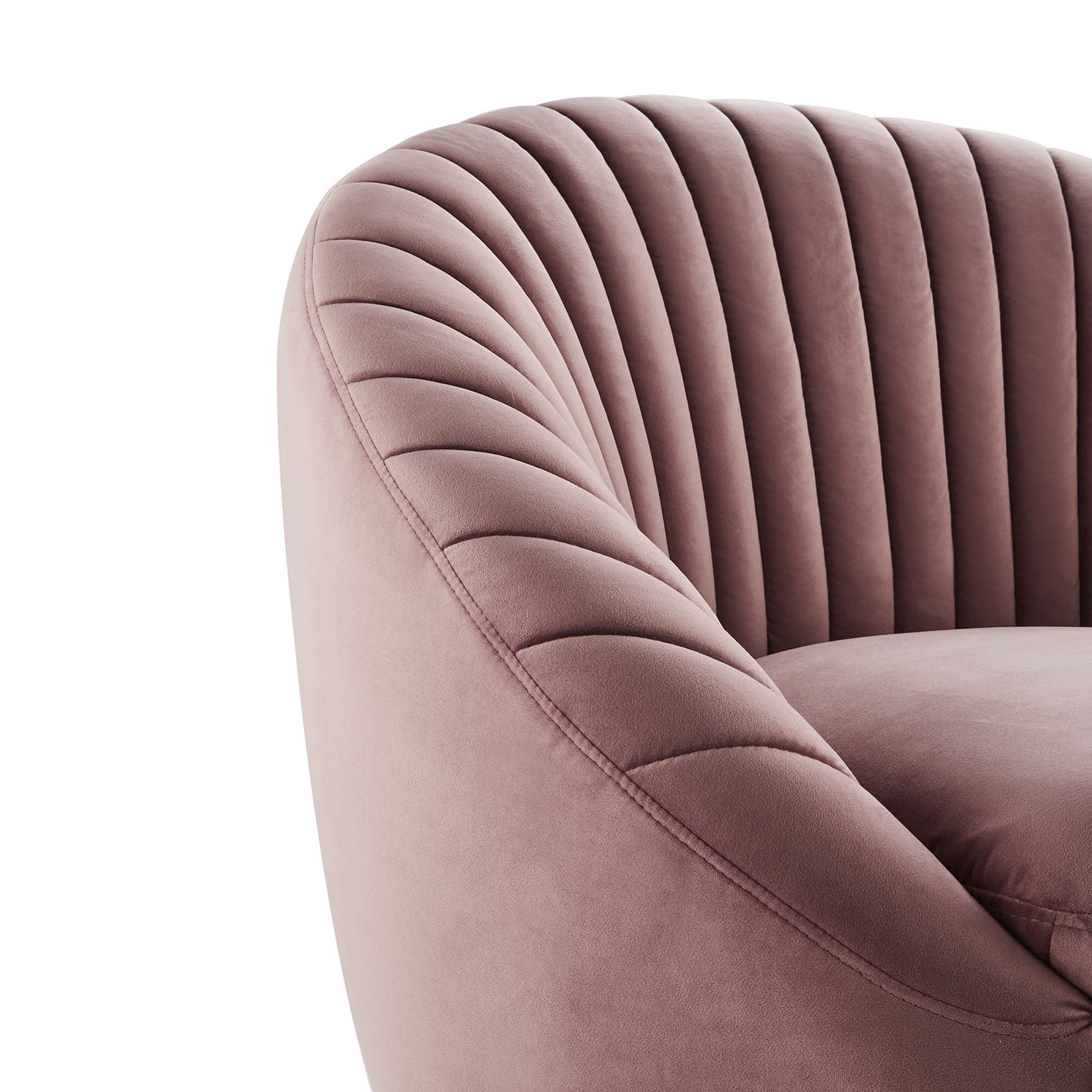 Whirr Tufted Performance Velvet Swivel Chair