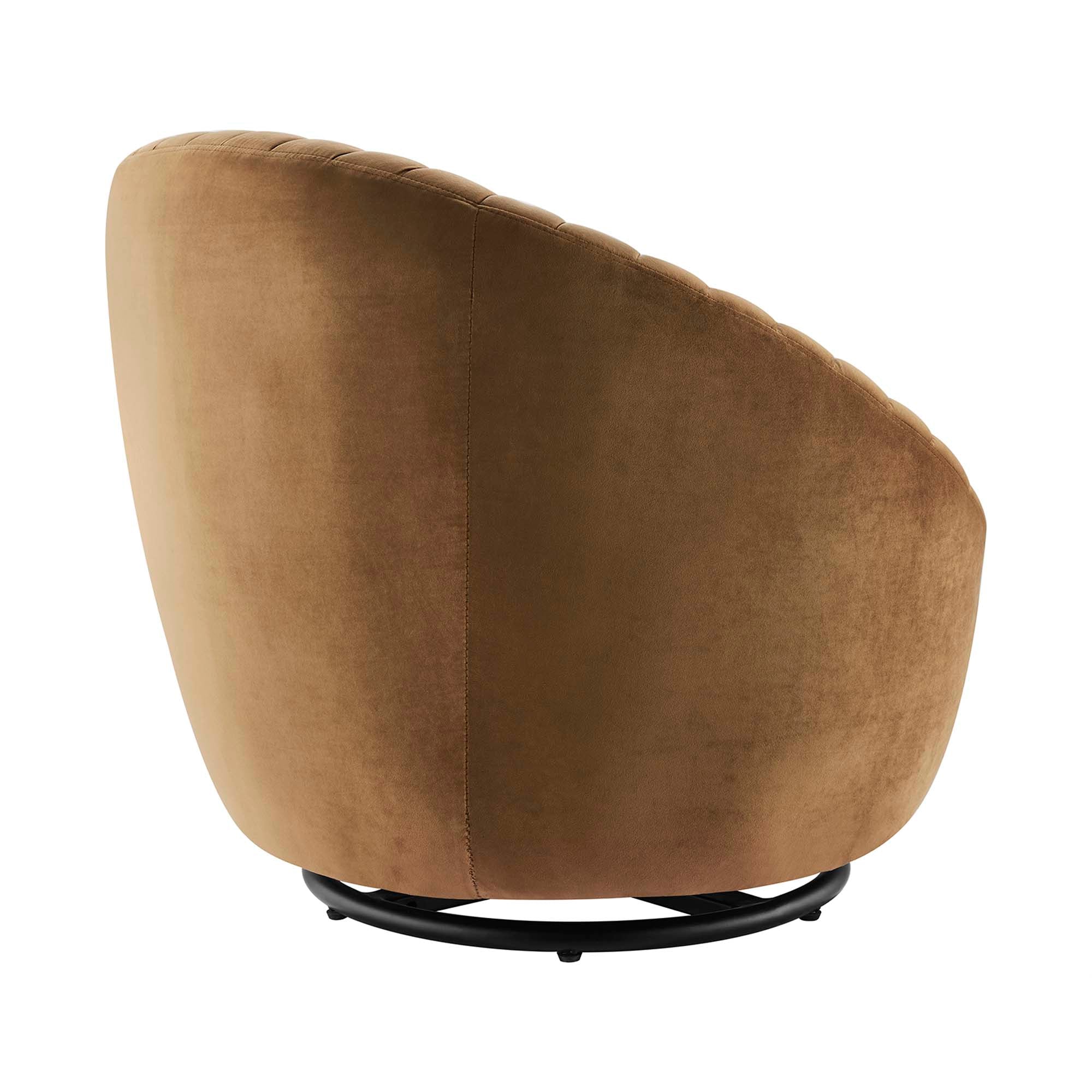 Whirr Tufted Performance Velvet Swivel Chair