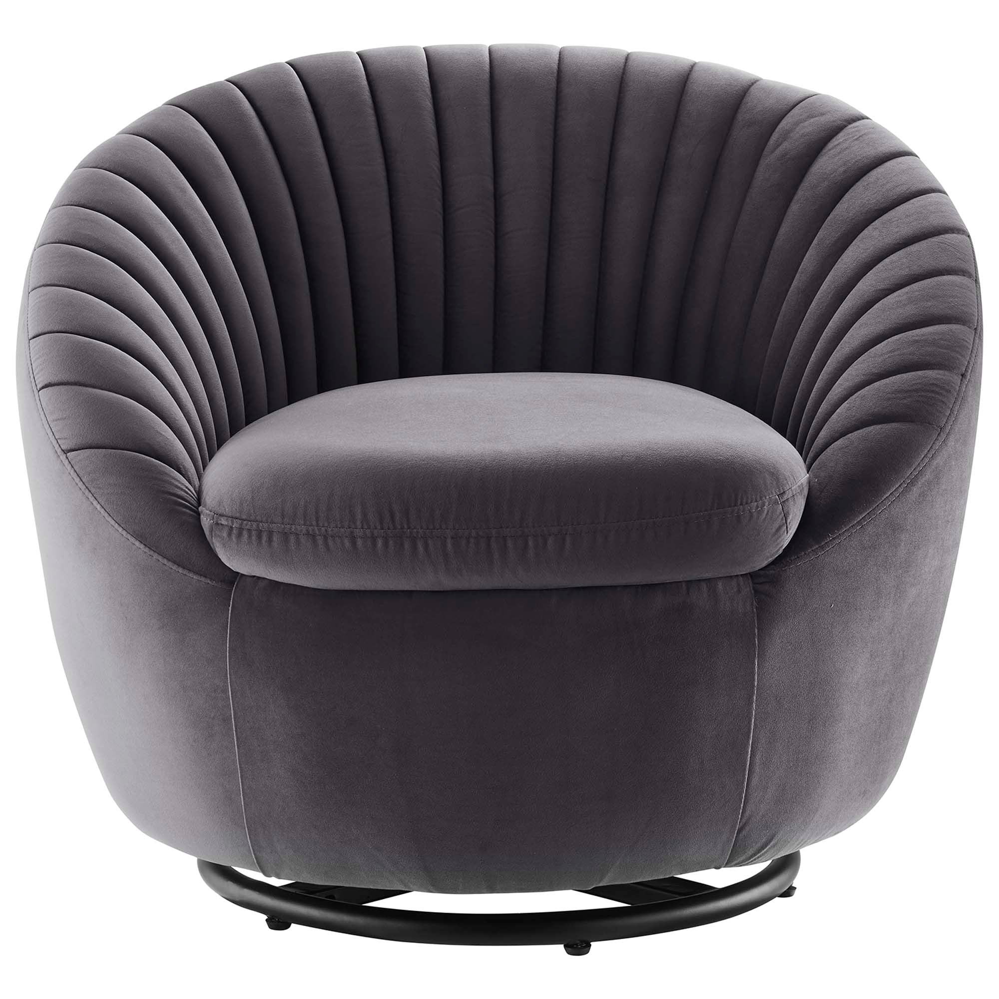 Whirr Tufted Performance Velvet Swivel Chair