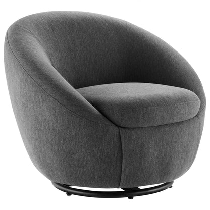 Buttercup Upholstered Fabric Swivel Chair
