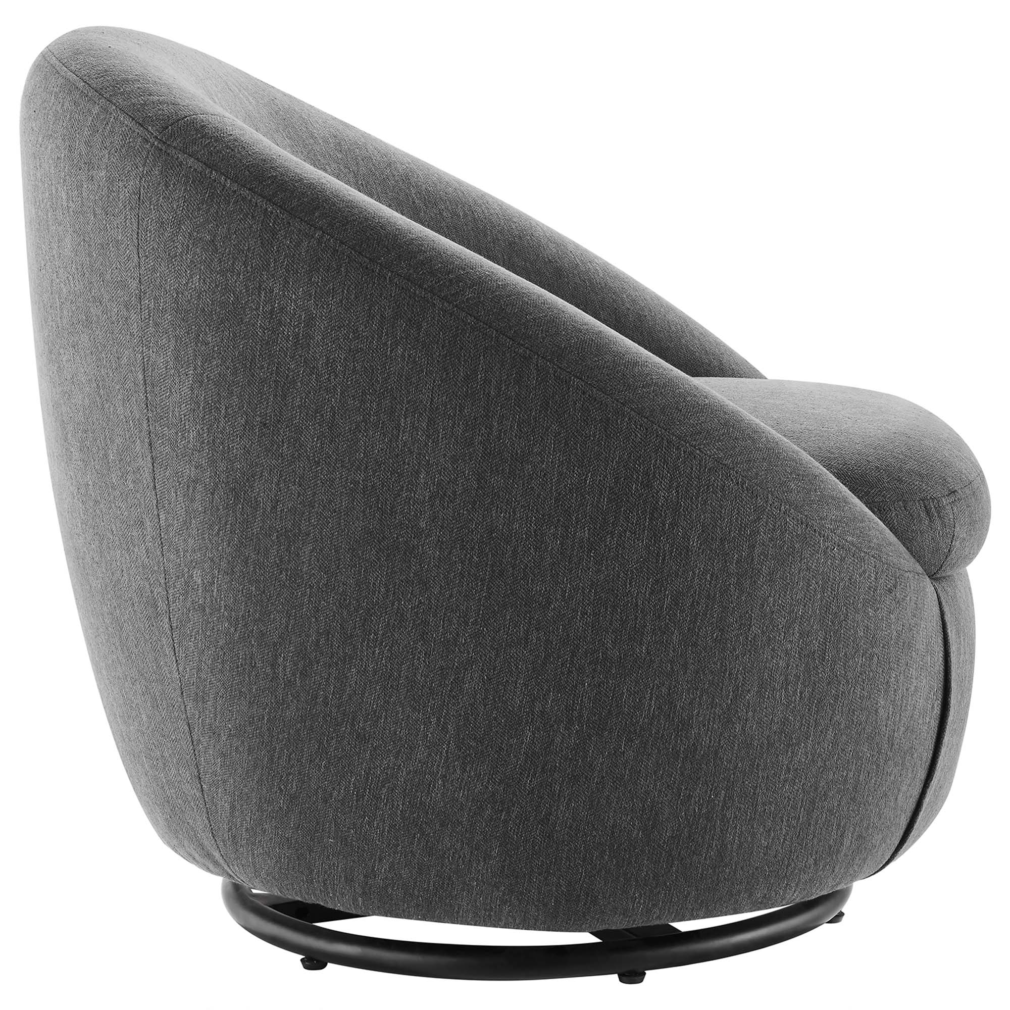 Buttercup Upholstered Fabric Swivel Chair