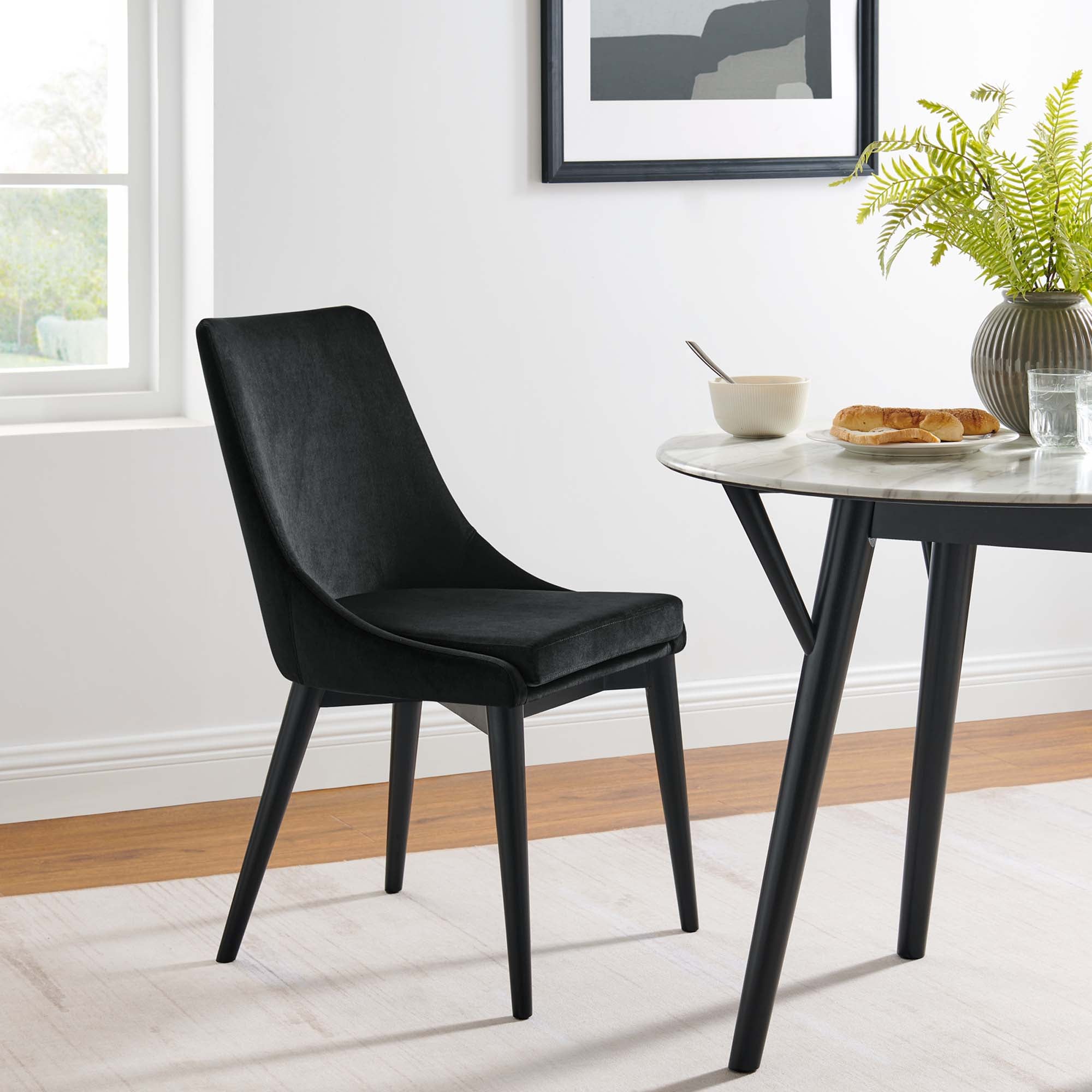 Viscount Performance Velvet Dining Chair