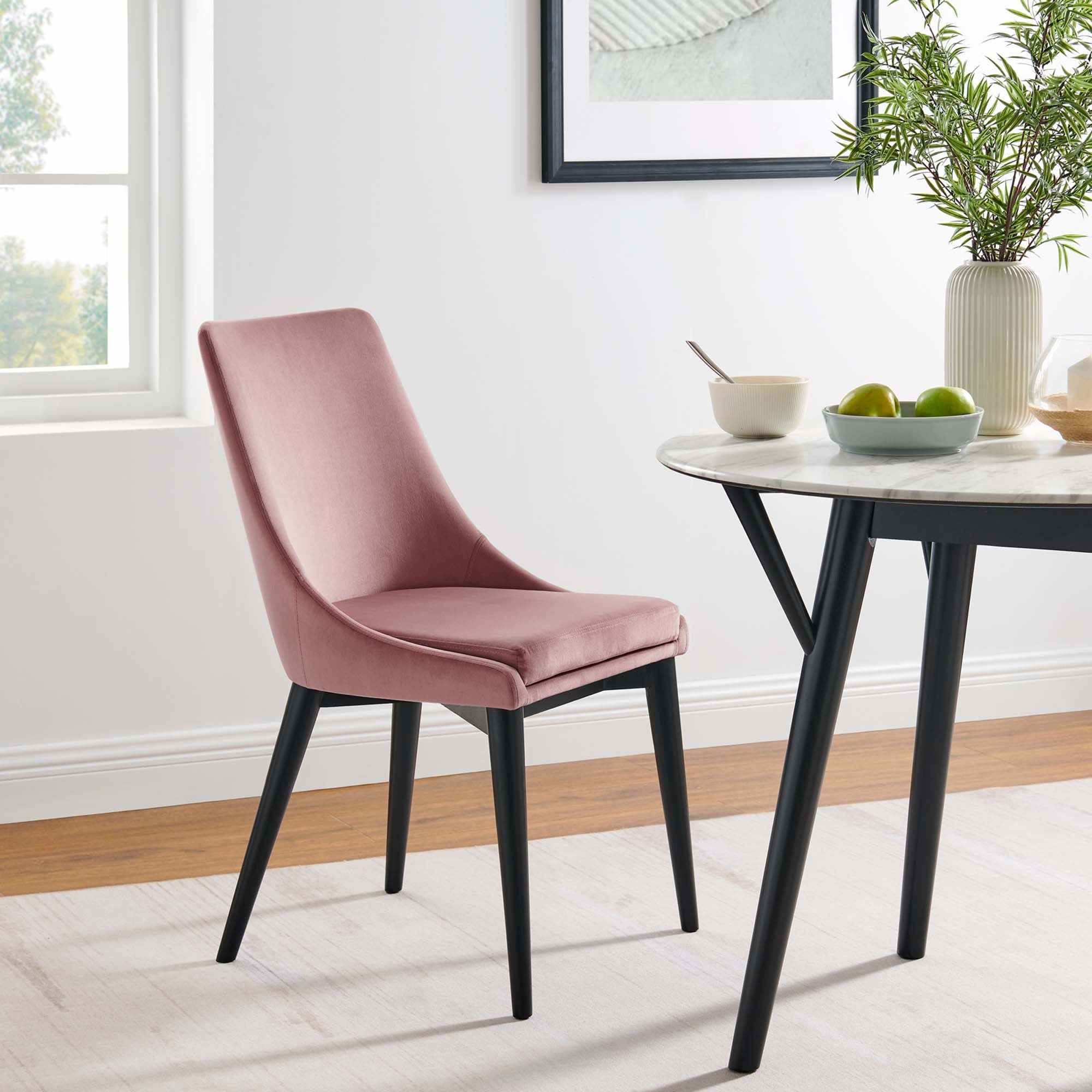 Viscount Performance Velvet Dining Chair