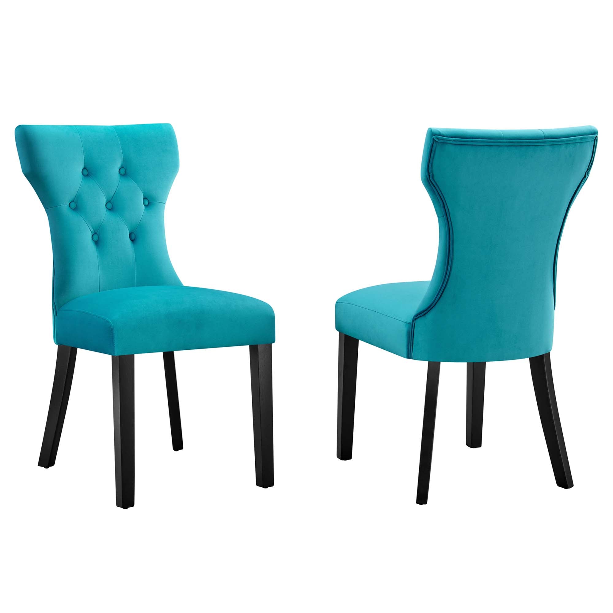 Silhouette Performance Velvet Dining Chairs - Set of 2