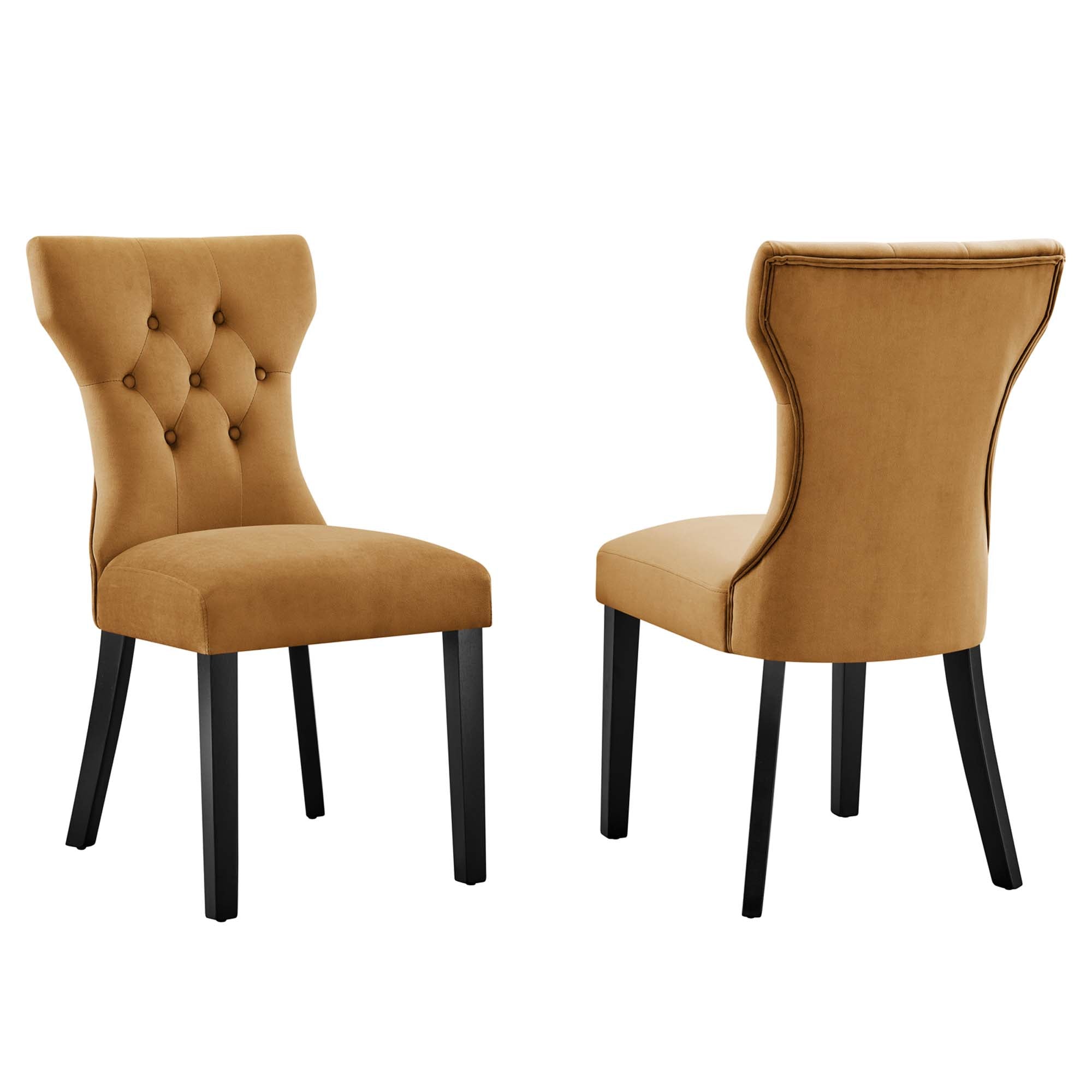 Silhouette Performance Velvet Dining Chairs - Set of 2