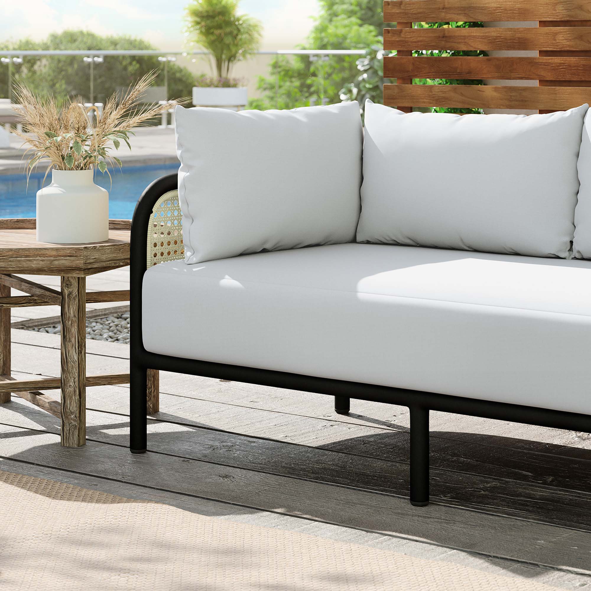 Hanalei Outdoor Patio Left-Arm Loveseat