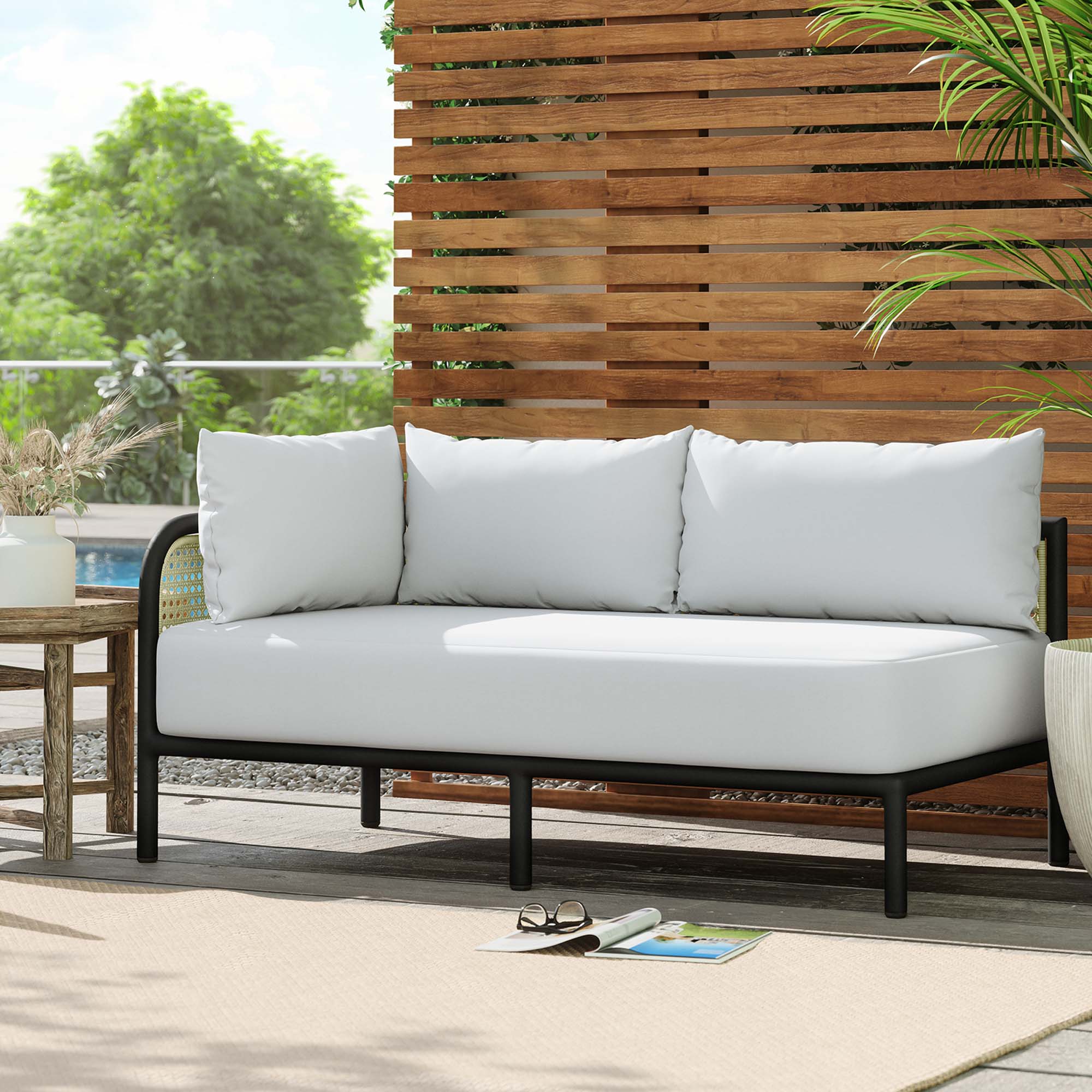 Hanalei Outdoor Patio Left-Arm Loveseat