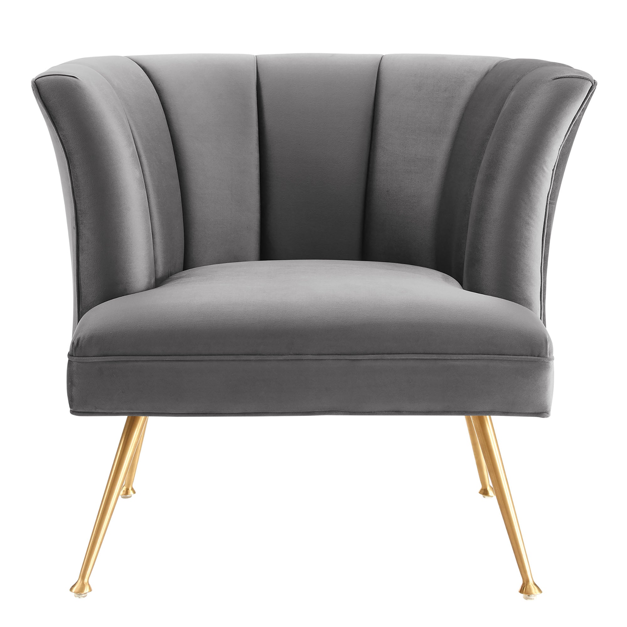 Veronica Channel Tufted Performance Velvet Armchair