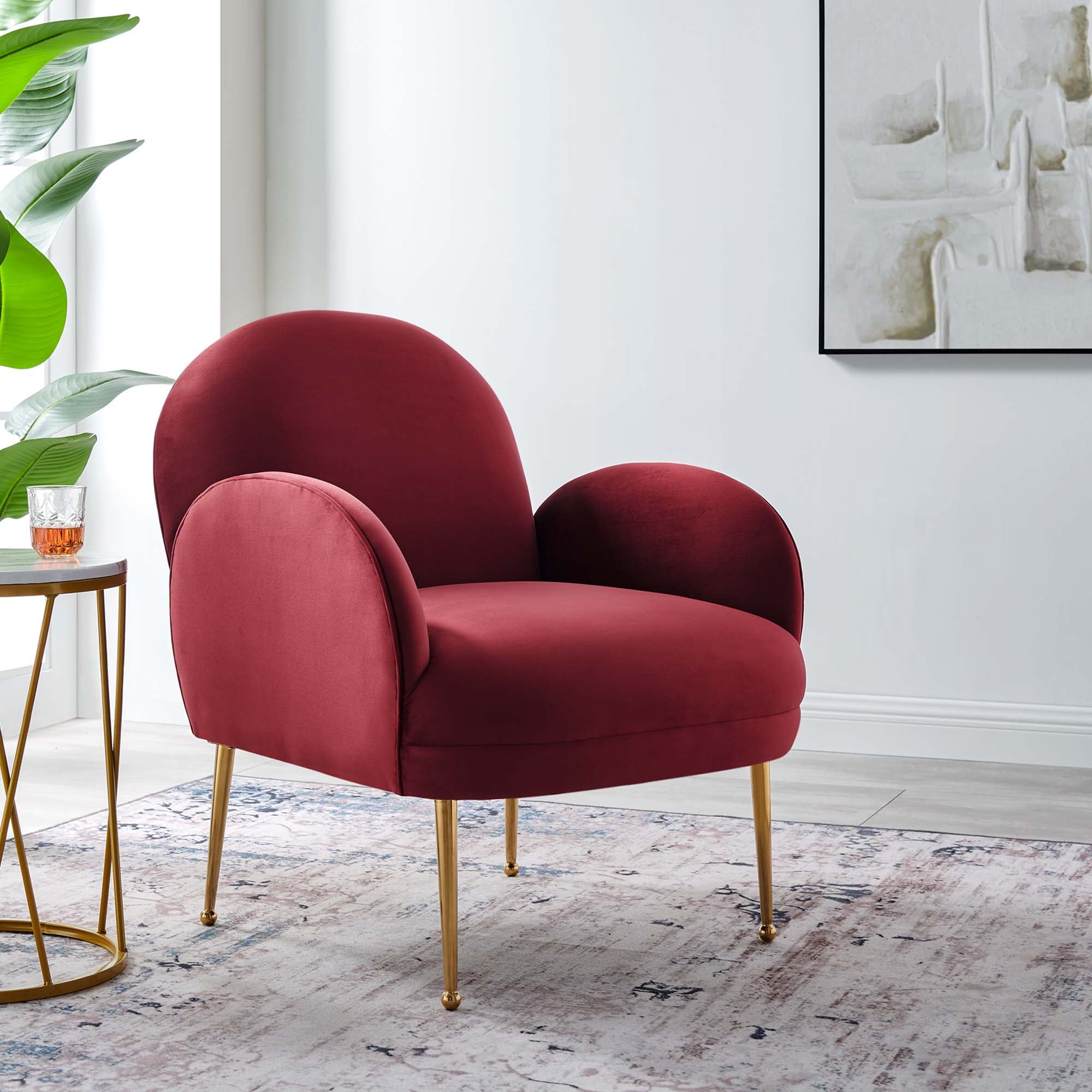 Transcend Performance Velvet Armchair