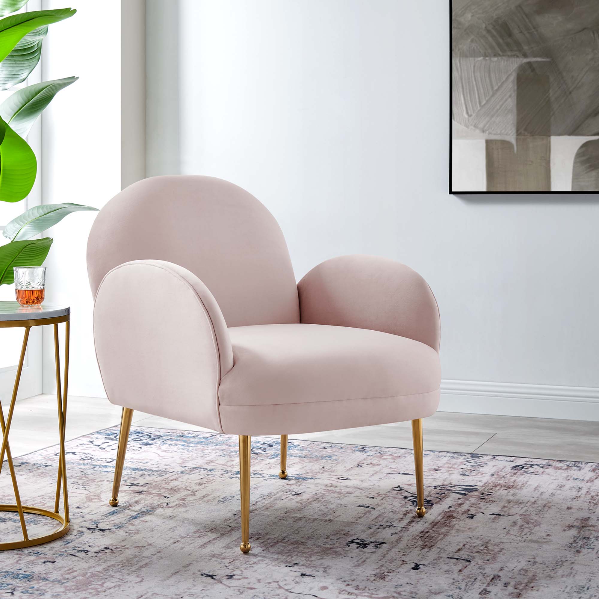 Transcend Performance Velvet Armchair