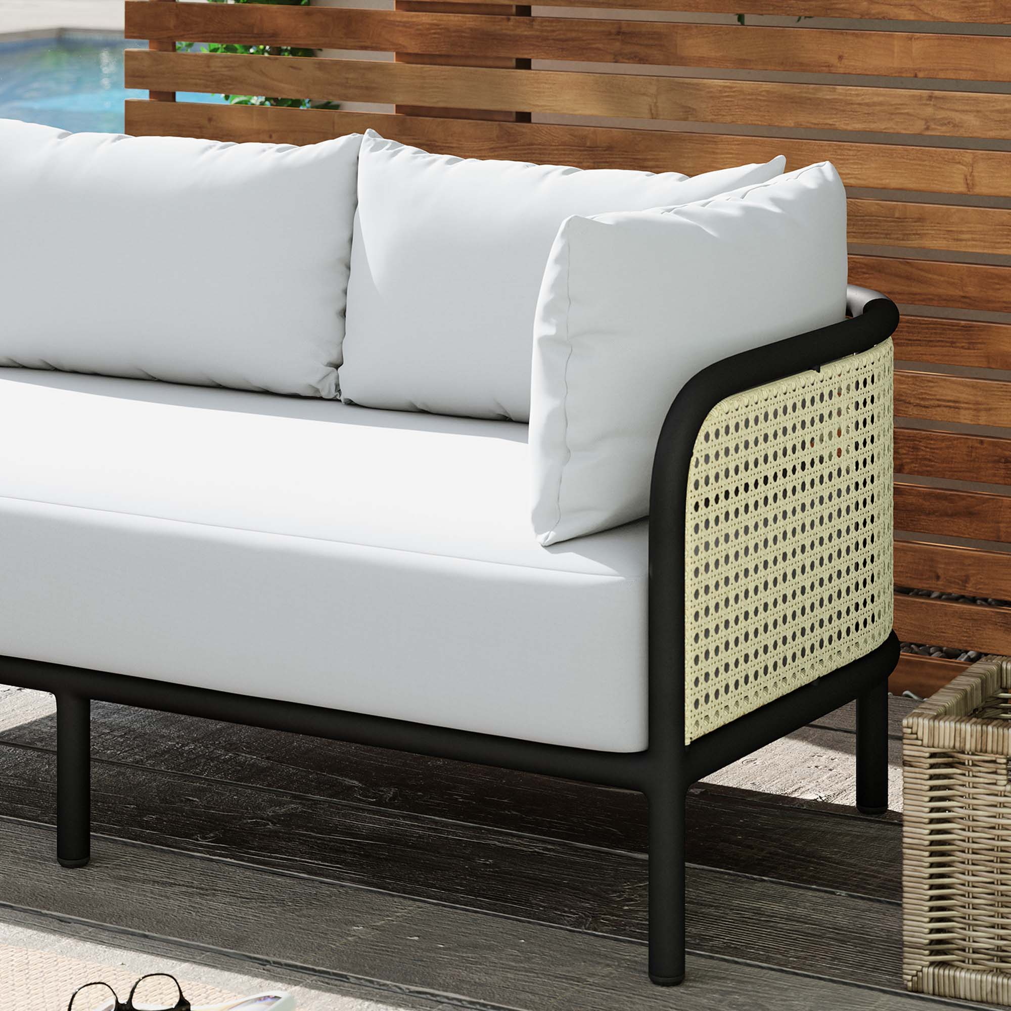 Hanalei Outdoor Patio Right-Arm Loveseat