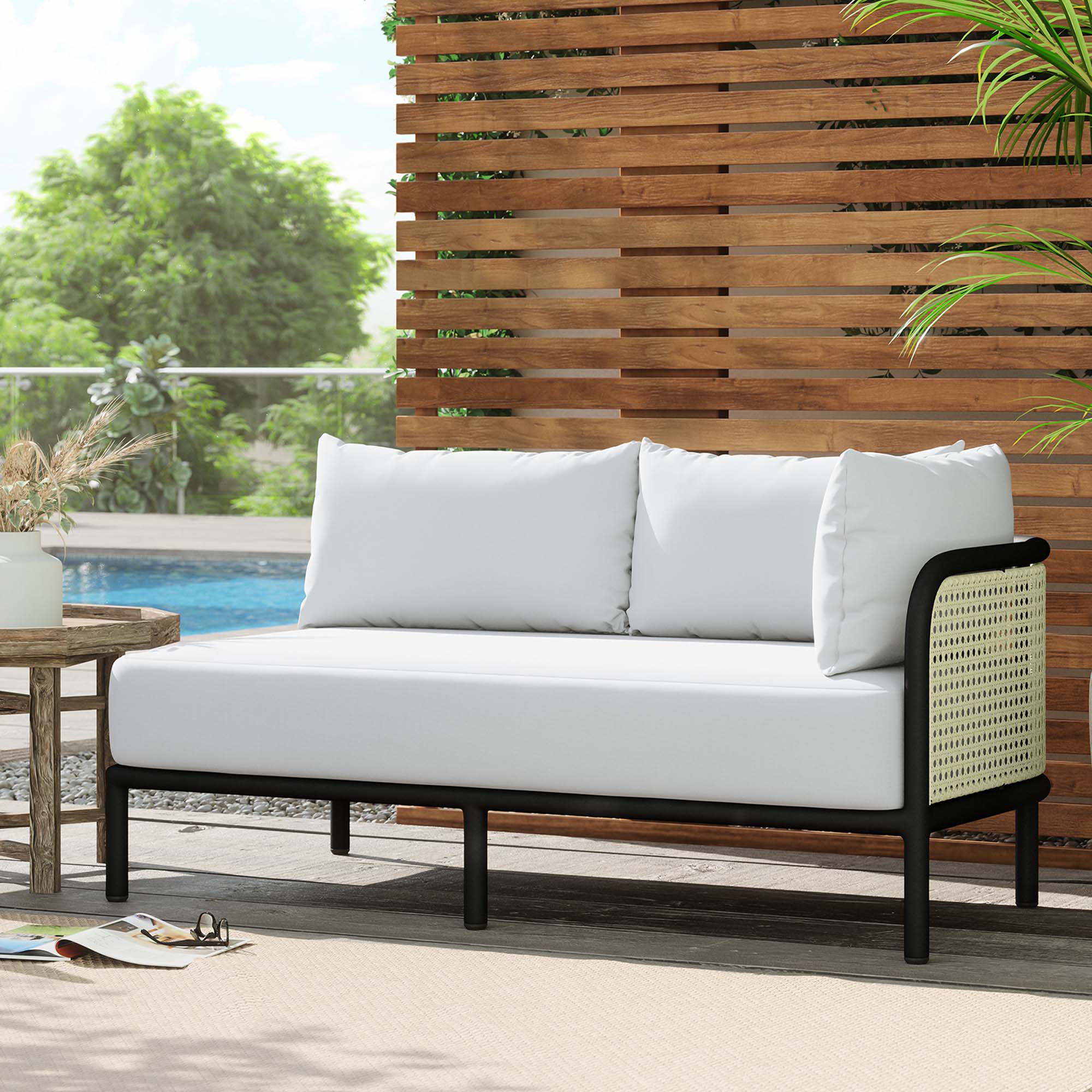 Hanalei Outdoor Patio Right-Arm Loveseat