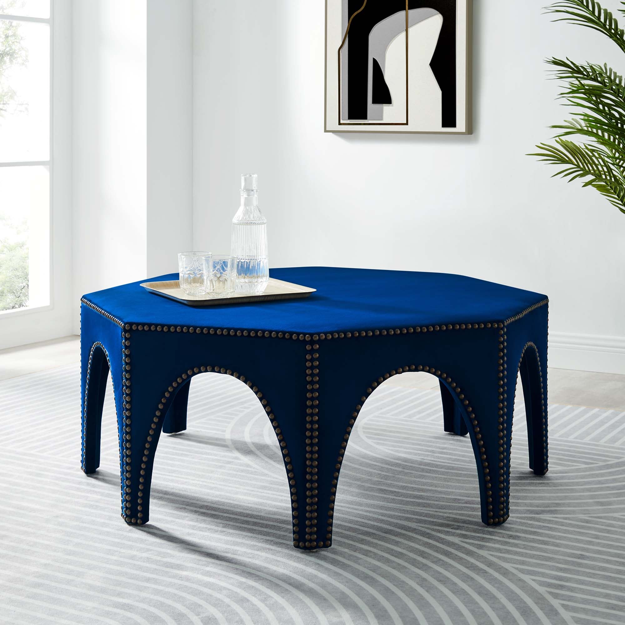 Victory Performance Velvet Ottoman