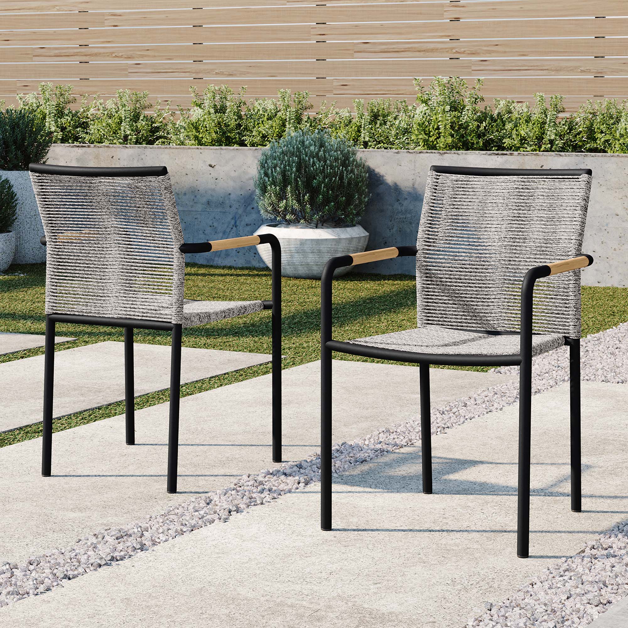 Serenity Outdoor Patio Armchairs Set of 2