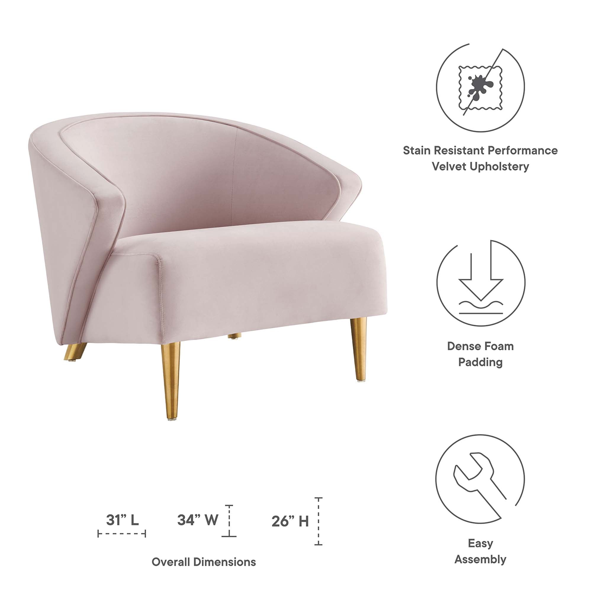 Odyssey Performance Velvet Armchair