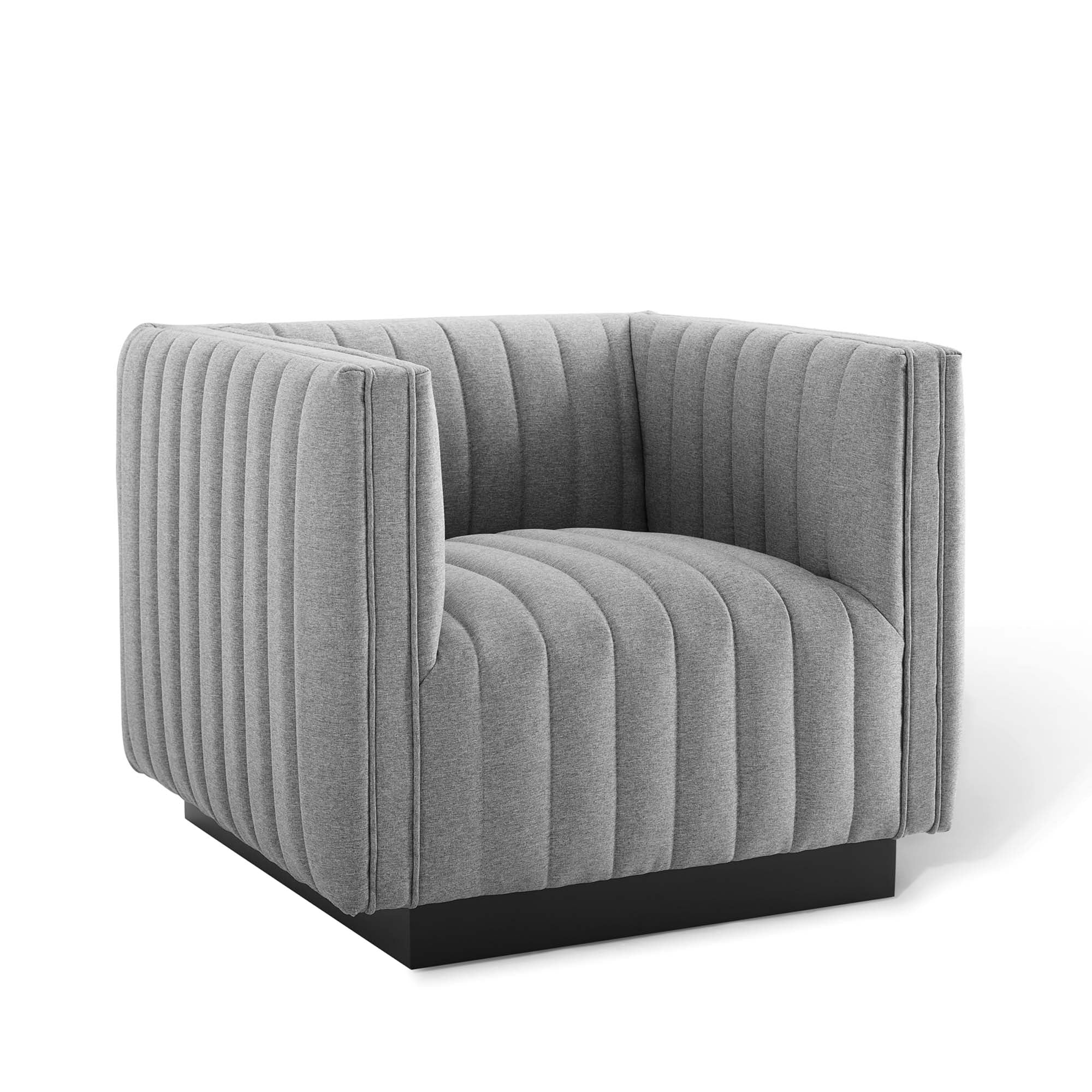 Conjure Tufted Armchair Upholstered Fabric Set of 2